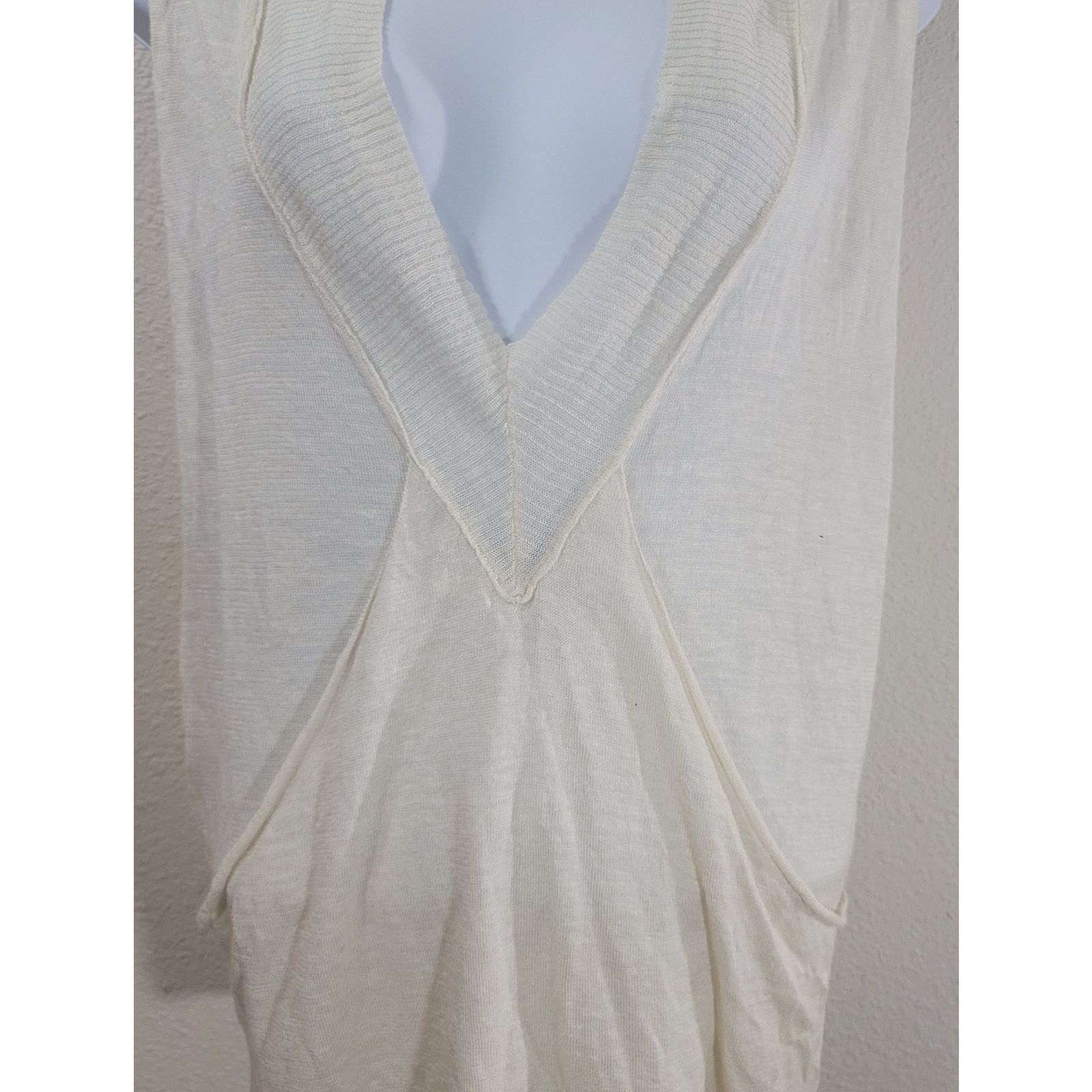 Banana Republic Banana Republic Heritage Cream Kangaroo Pouch Shirt XSP Size XS / US 0-2 / IT 36-38 - 5 Thumbnail