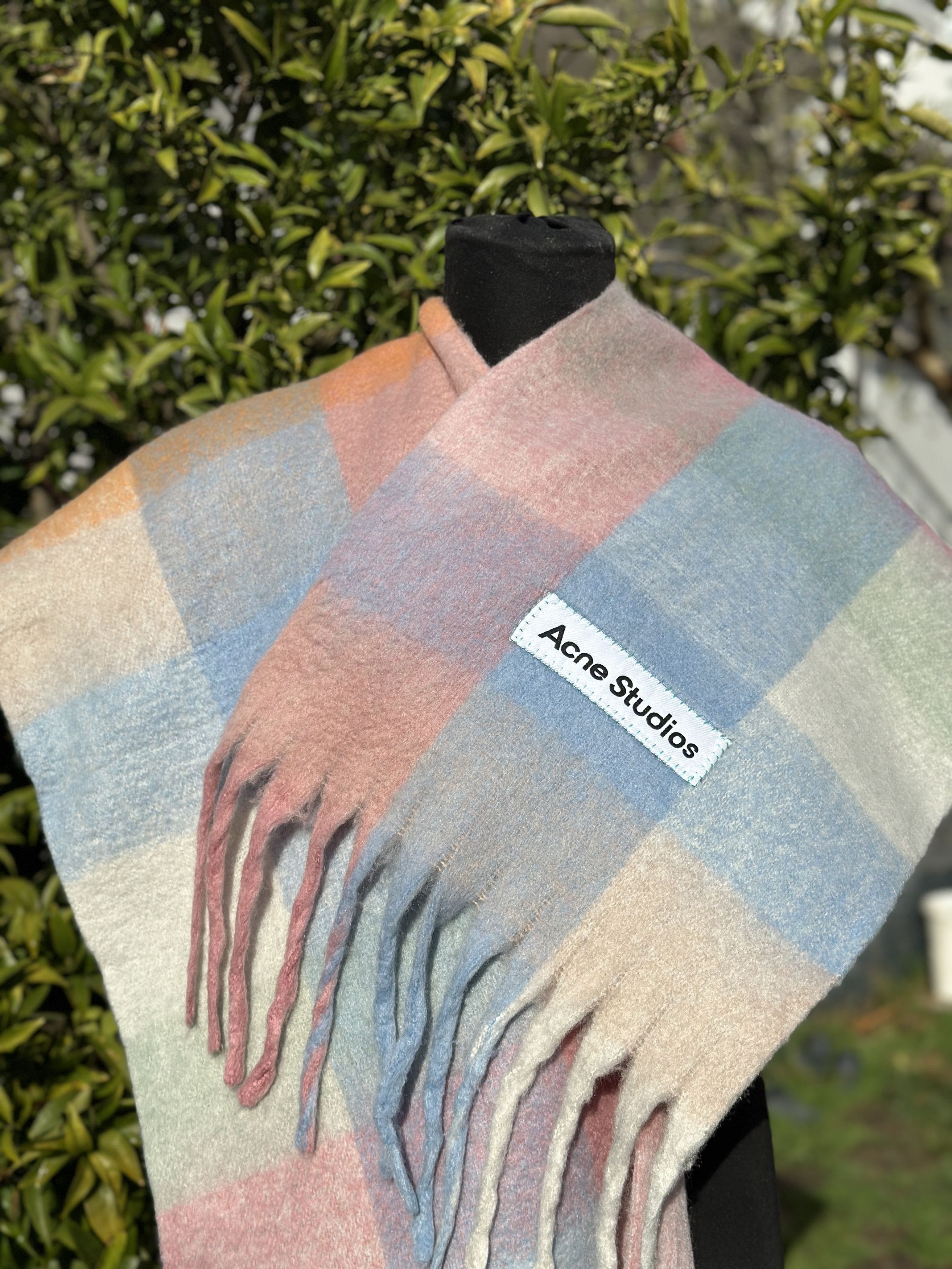 Acne Studios Acne Studios Multicolor Checked Wool Mohair Scarf Unisex Size ONE SIZE - 9 Thumbnail