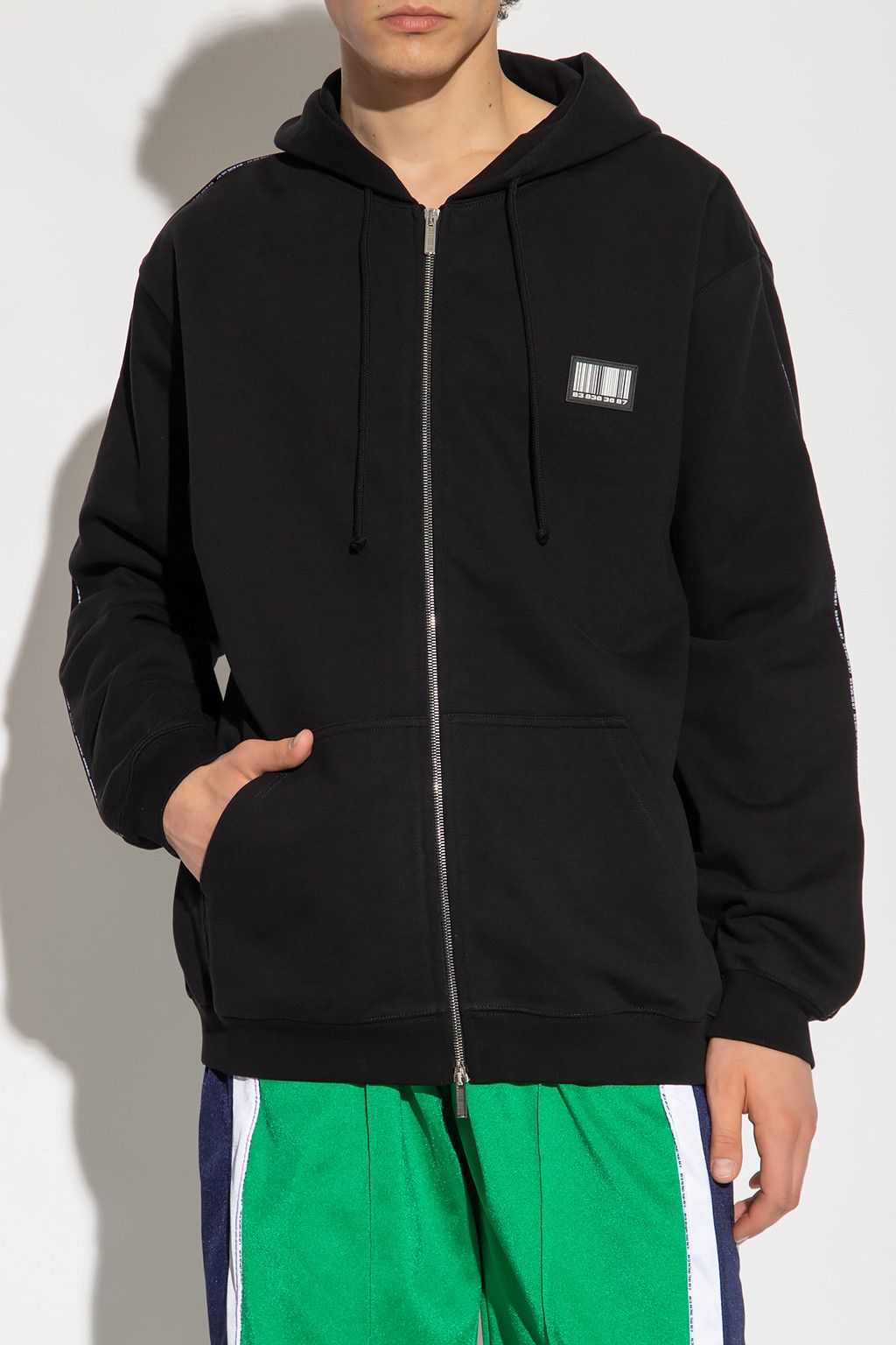 Vetements Black VTMNTS Barcode Logo Zip Hoodie Size US M / EU 48-50 / 2 - 2 Thumbnail