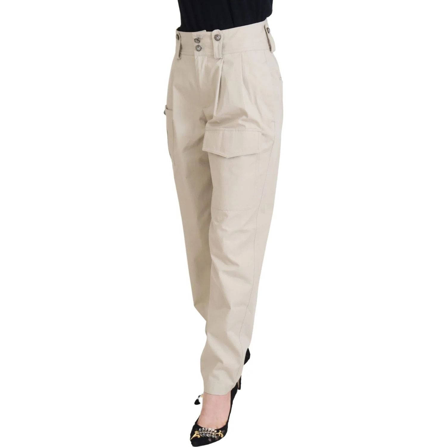 Dolce & Gabbana o1y0925 Casual Pant in Beige Size 27" / US 4 / IT 40 - 2 Thumbnail