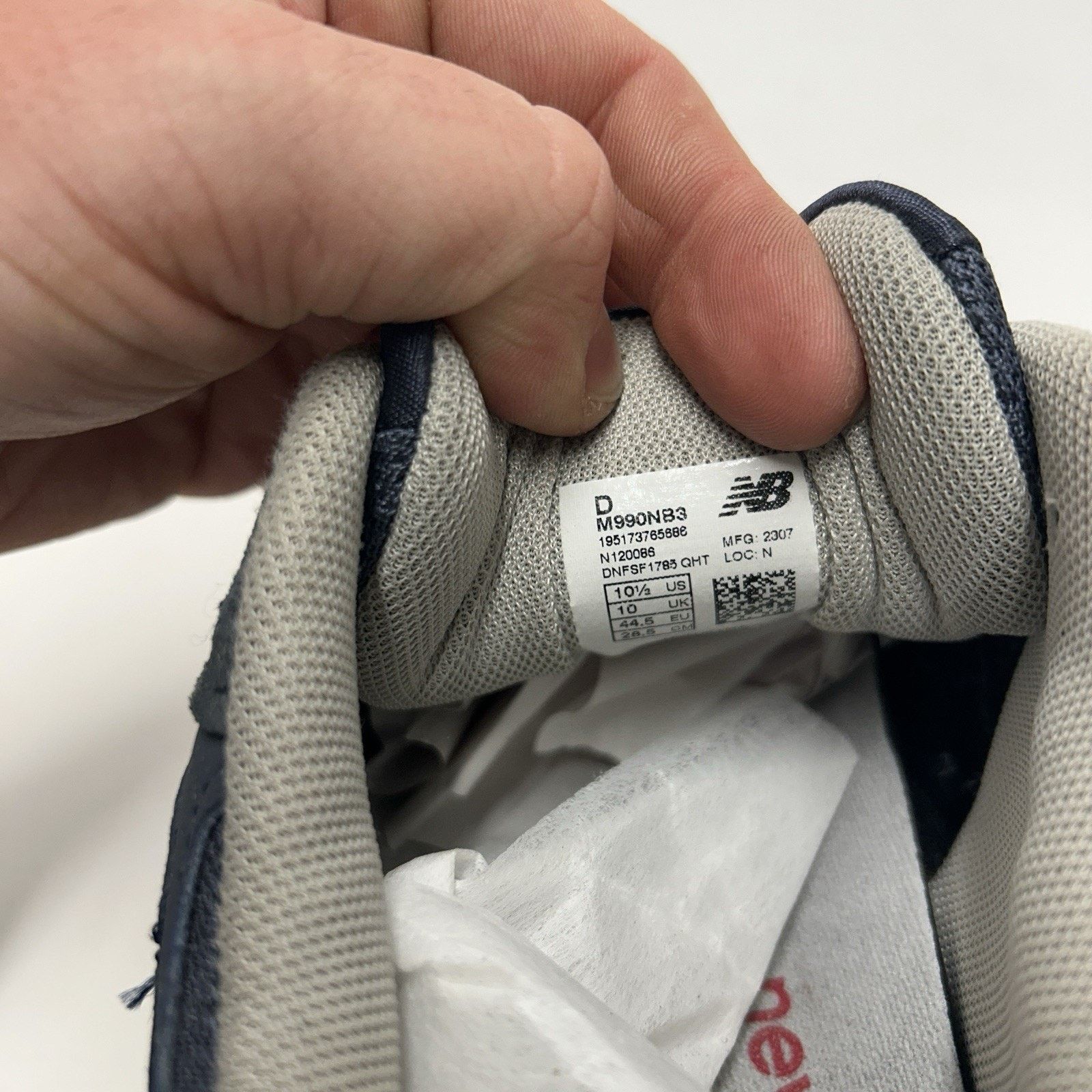 New Balance New Balance 990v3 Made in USA “Navy Denim Blue” M990NB3 Size US 10.5 / EU 43-44 - 8 Thumbnail