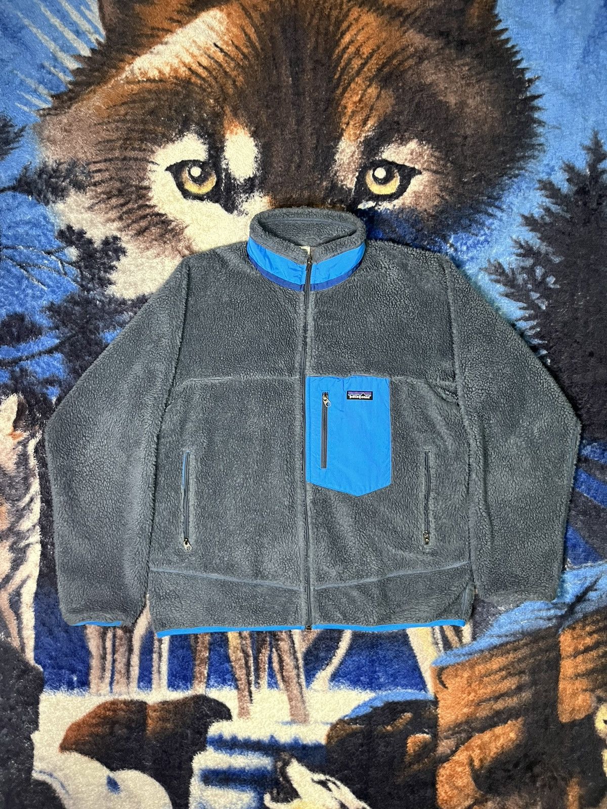 Image of Vintage/y2K Patagonia Fleece Sweater in Grey, Men's (Size Large)