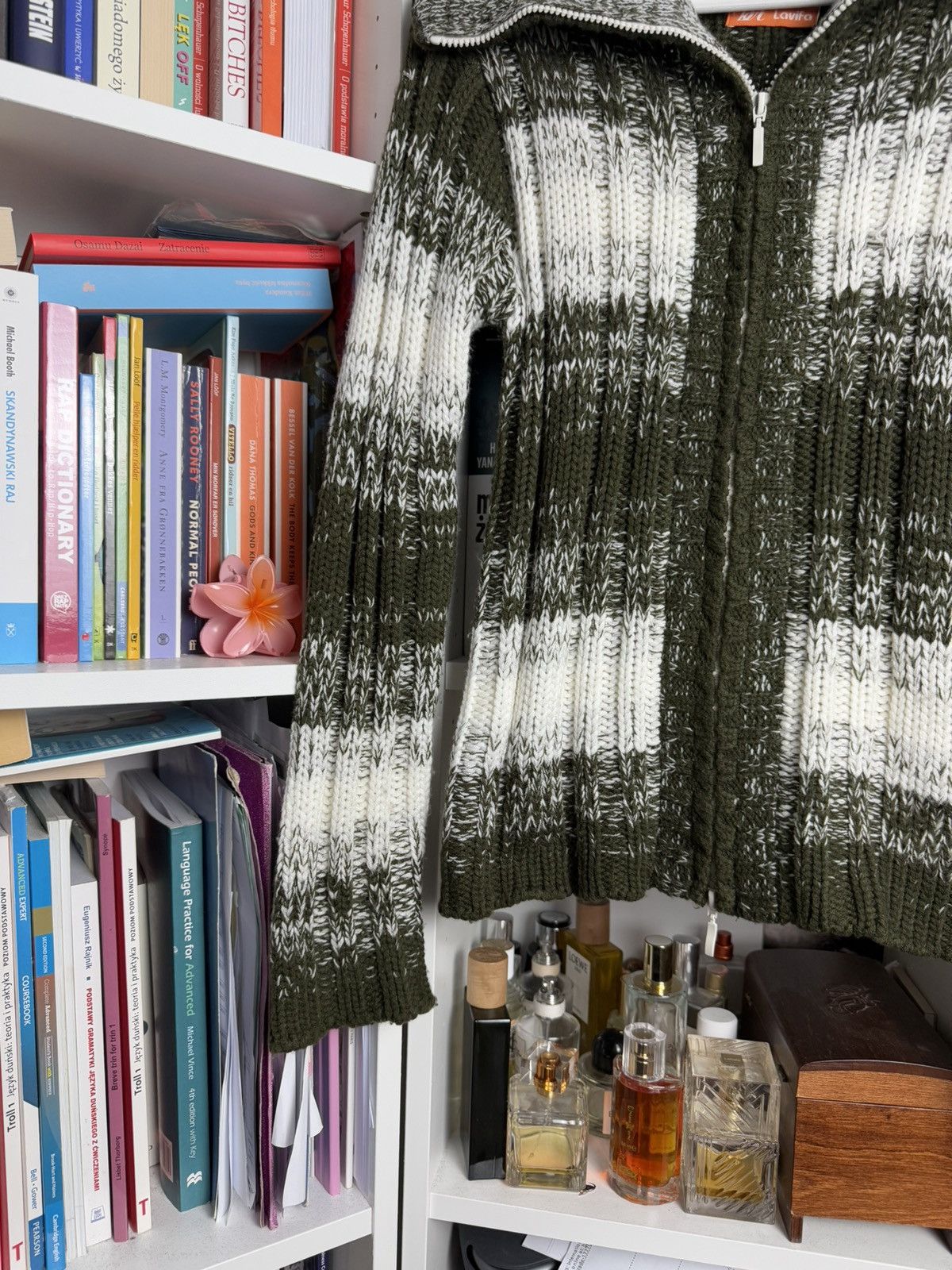 Japanese Brand Vintage y2k cropped zip ribbed sweater S archive avantgarde Size S / US 4 / IT 40 - 6 Thumbnail