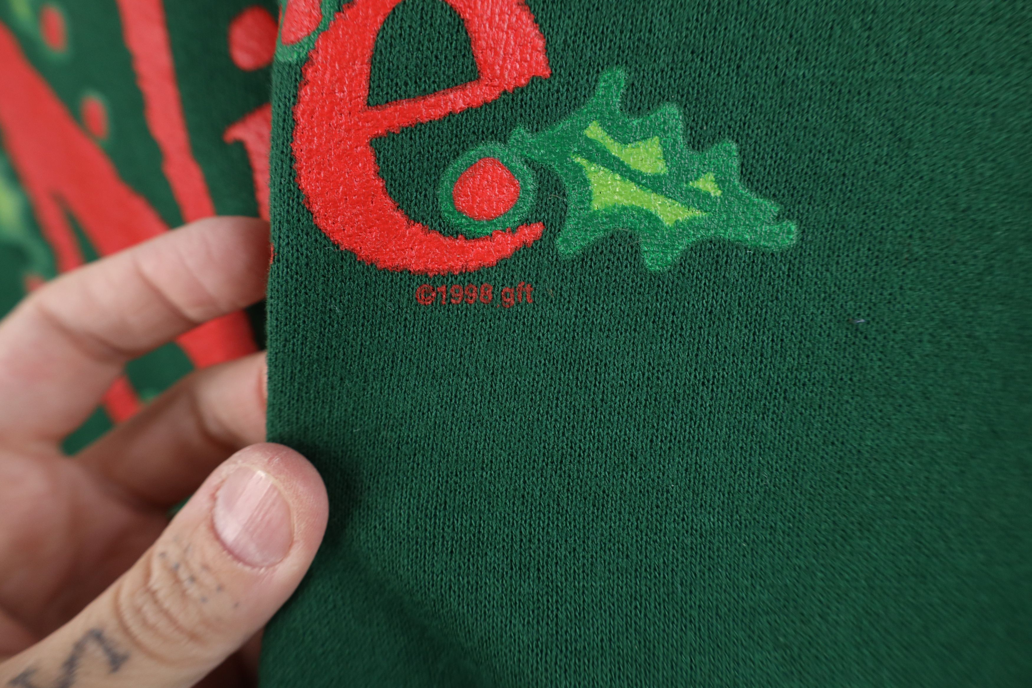 Vintage Vintage 90s Streetwear Christmas Nice Mistletoe Sweatshirt Size L / US 10 / IT 46 - 5 Thumbnail