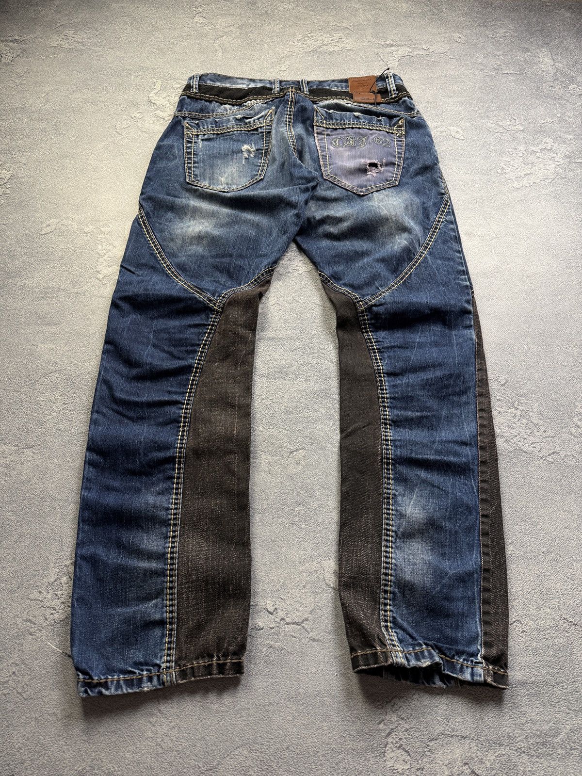 If Six Was Nine Y2K LGB Undercover Style Patchwork Denim Jeans Size US 32 / EU 48 - 10 Thumbnail