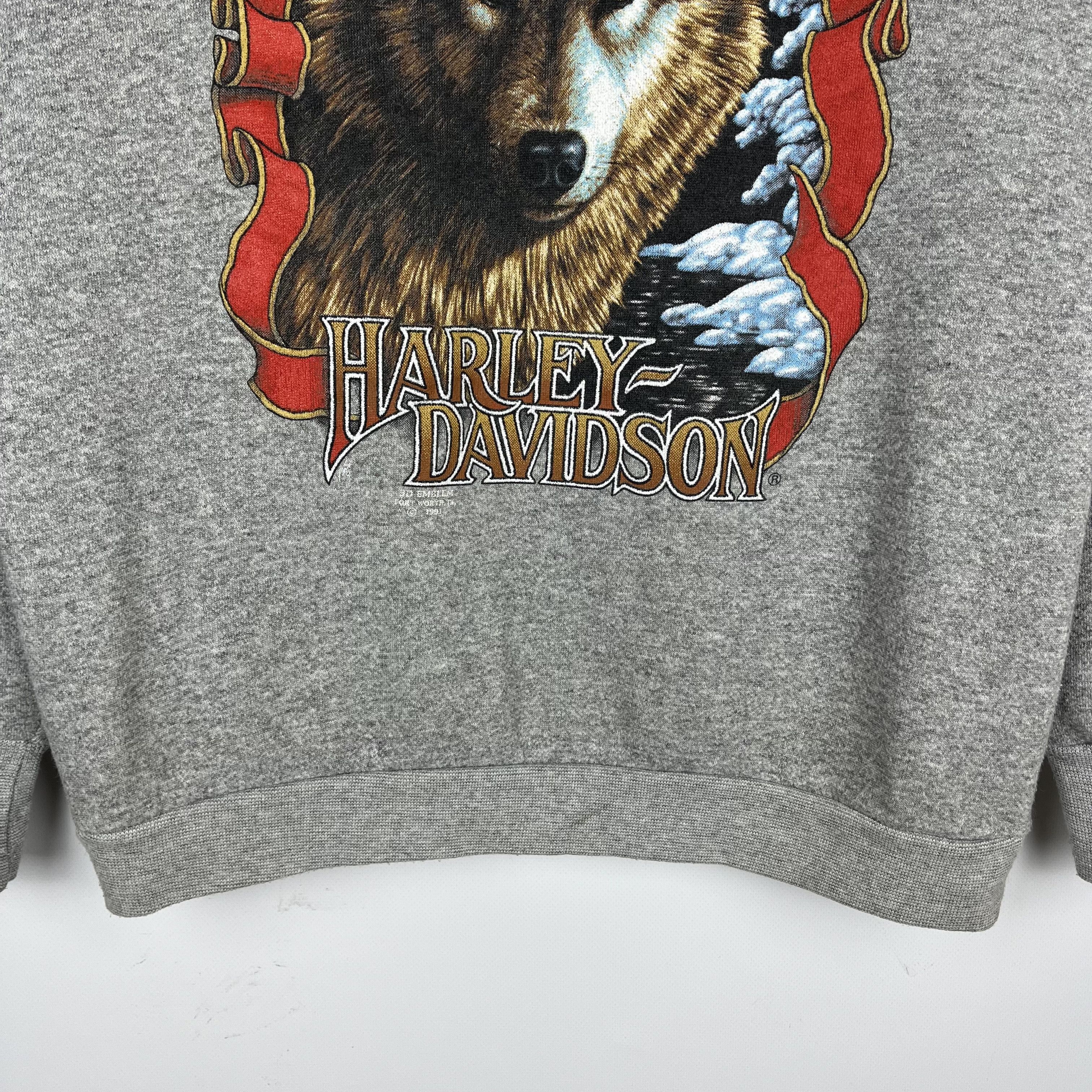 Harley Davidson Vintage Harley Davidson 3D Emblem Big Logo Sweatshirt 1991 Size US M / EU 48-50 / 2 - 7 Thumbnail