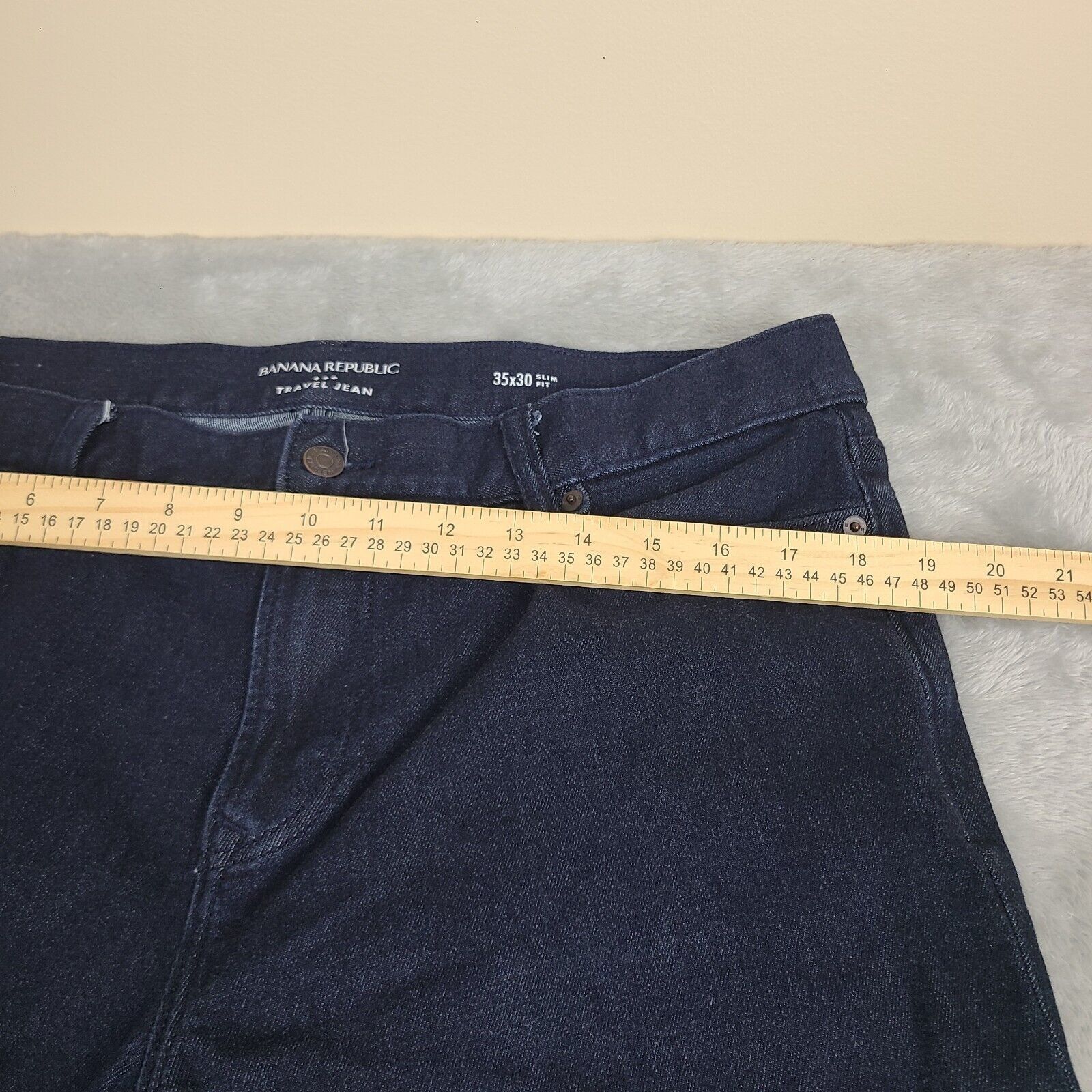 Banana Republic Banana Republic Jeans Mens 35x30 Blue The Traveler Slim Fit Size US 35 - 4 Thumbnail