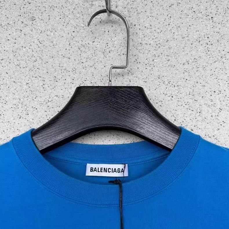 Other Balenciaga Klein Blue Slogan Short Sleeve Size US XS / EU 42 / 0 - 2 Thumbnail