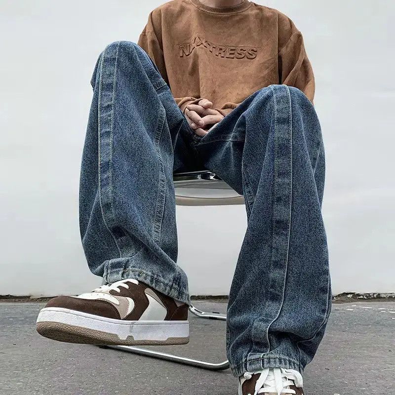 Japanese Brand Loose straight leg casual patchwork jeans Size US 30 / EU 46 - 3 Thumbnail