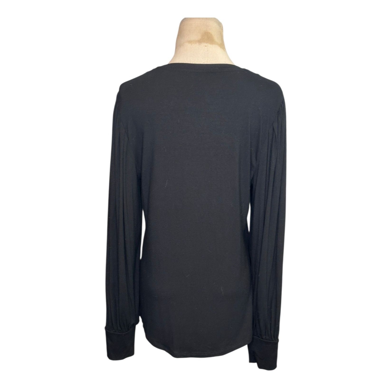Elie Tahari Tahari black long balloon sleeves blouse size Medium Size S / US 4 / IT 40 - 2 Thumbnail
