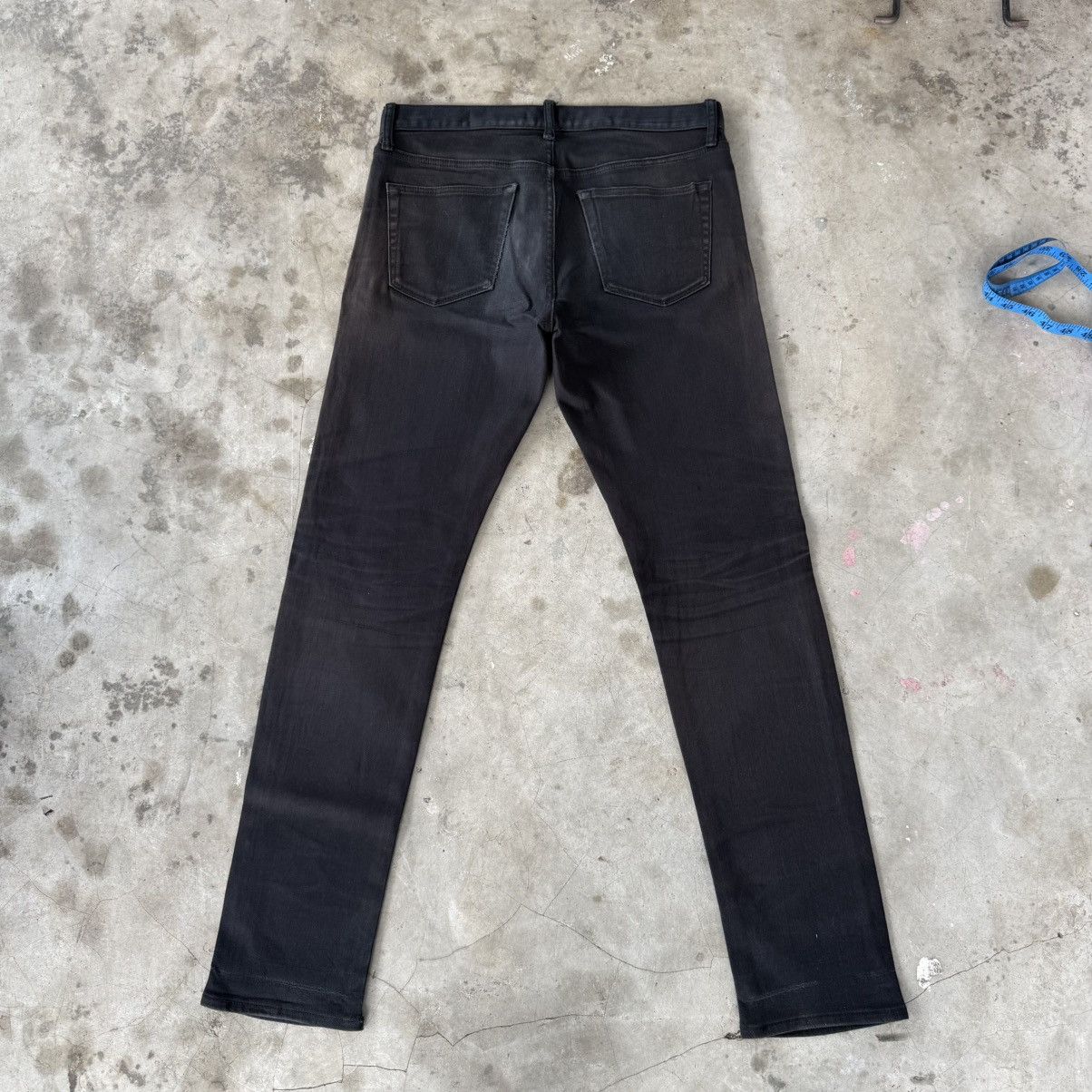 All Blacks W33 Vintage Japanese Brand Selvedge Slim Fit Black Denim Size US 33 - 9 Thumbnail