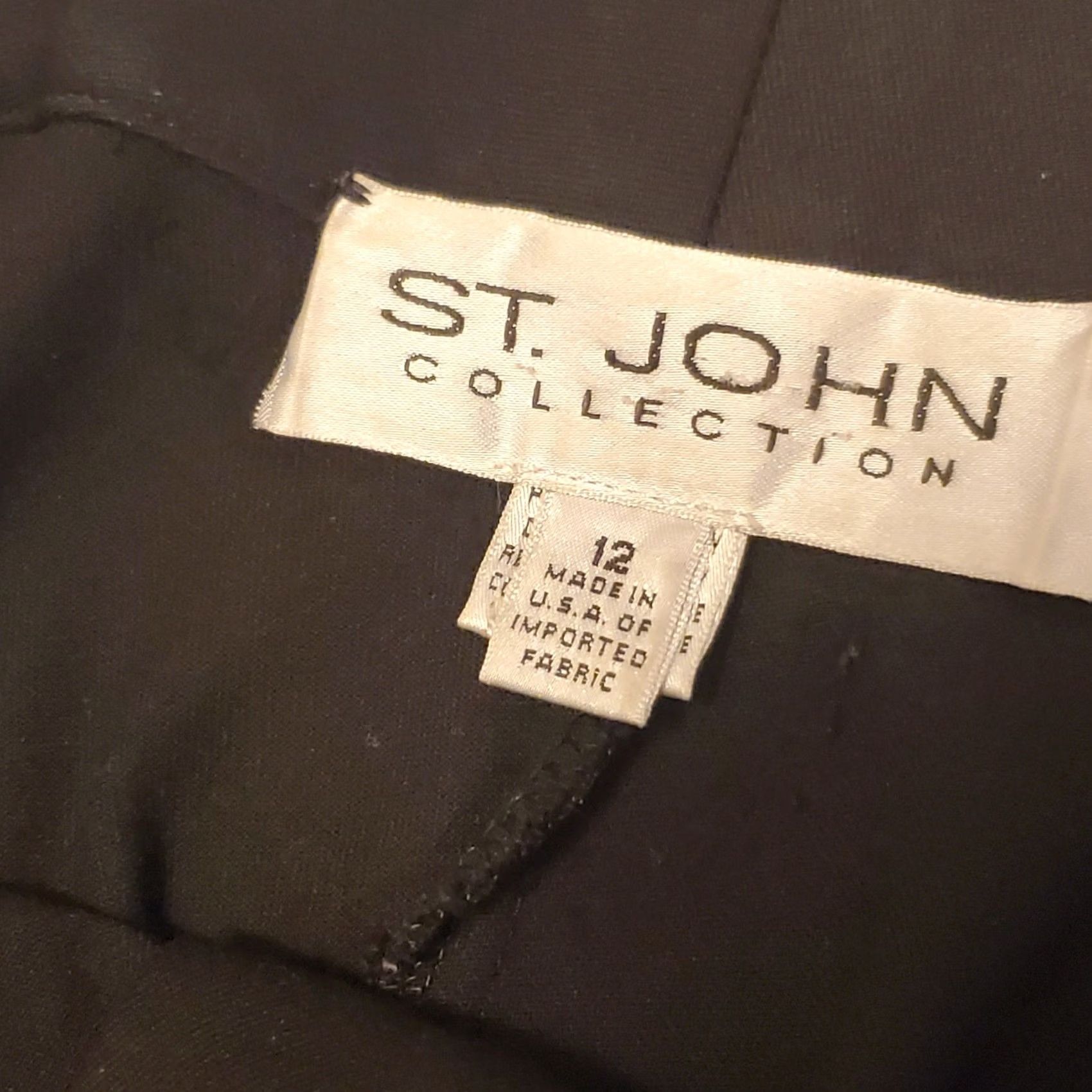 Vintage St. John Santana Black Polyester Relaxed Wide-Leg Dress Pants Sz 12 Office Women Wide-Leg Pants Dress Pants City Office Evening Slacks Vitage? (No) Size 34" / US 12 / IT 48 - 7 Thumbnail