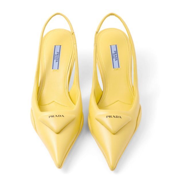 Prada o1la1rc1a0724 Heeled Pump in Yellow Size US 7.5 / IT 37.5 - 5 Thumbnail