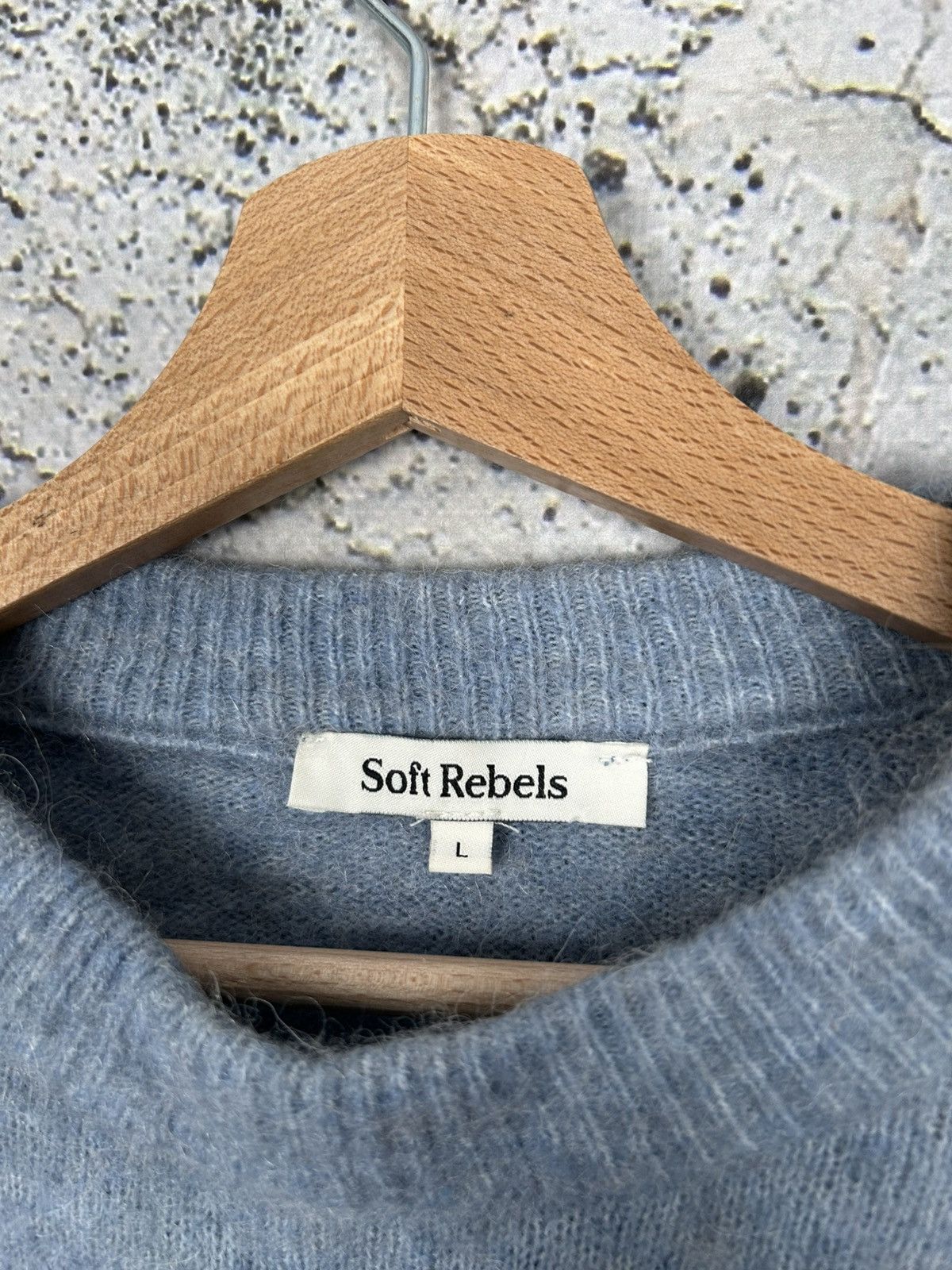 Other Soft Rebels Blue Wool Sweater Premium Scandi Basic Size L / US 10 / IT 46 - 4 Thumbnail