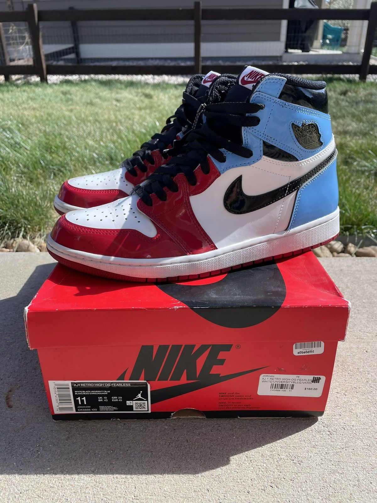 nike jordan 1 high og fearless