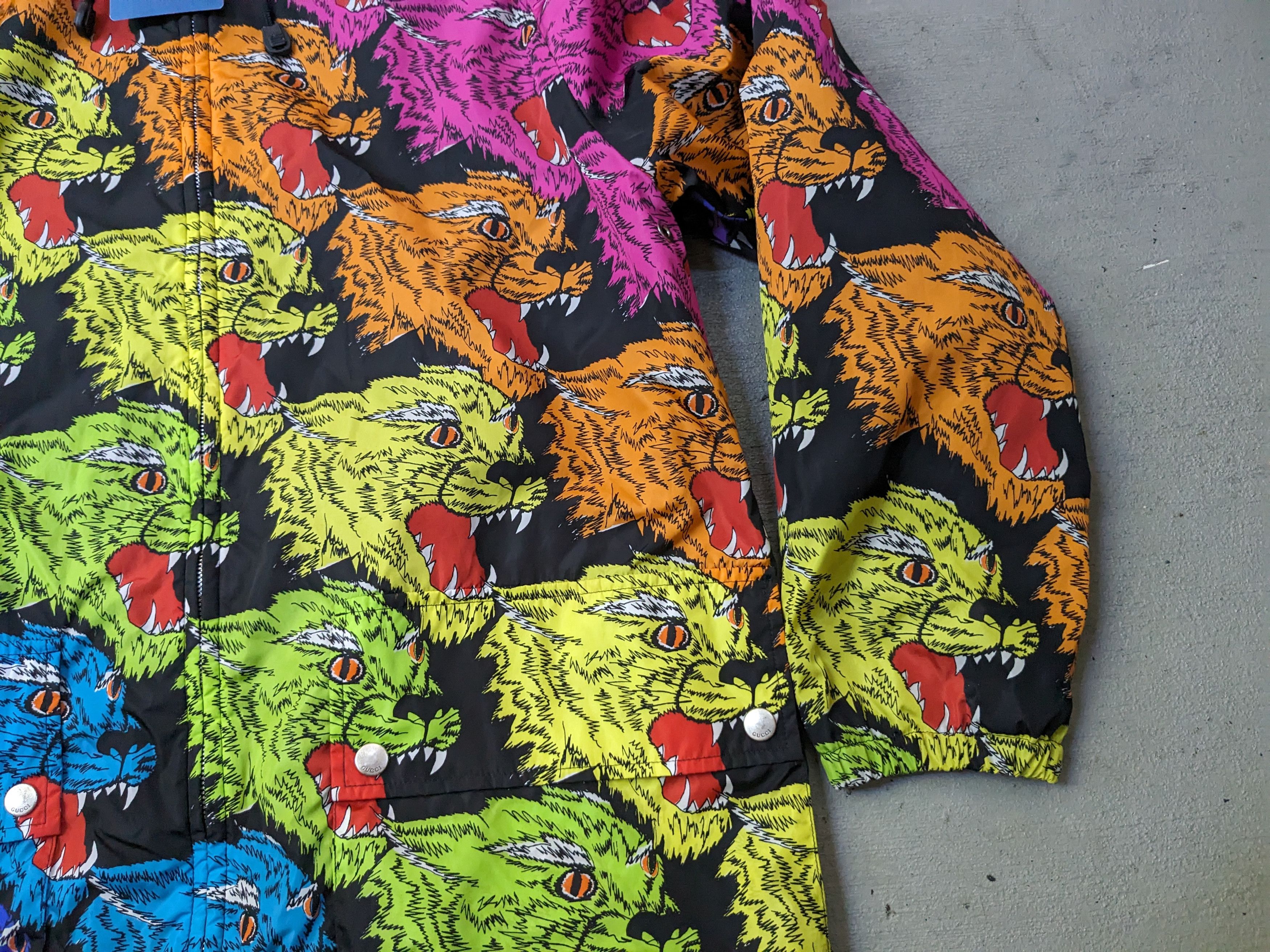 Gucci Gucci Rainbow Panther Face Jacket 36 Zip Up Windbreaker Size US S / EU 44-46 / 1 - 5 Thumbnail