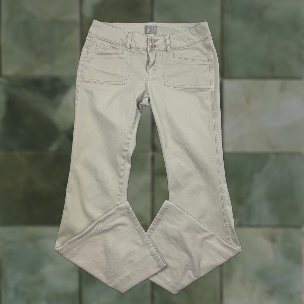 Vintage VINTAGE BeBop Khakis Pants Womens 7 Bootcut Beige 90s Y2K Hippie Hipster Flare Baggy Casual Size 28" / US 6 / IT 42 - 1 Thumbnail
