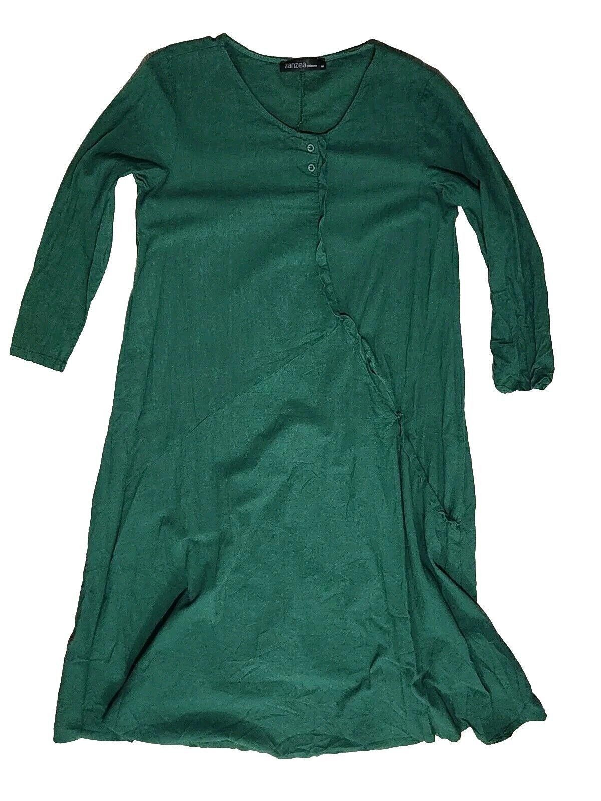 Designer Zanzea Collection Dress Medium Long Green Long Sleeves Size M / US 6-8 / IT 42-44 - 1 Thumbnail