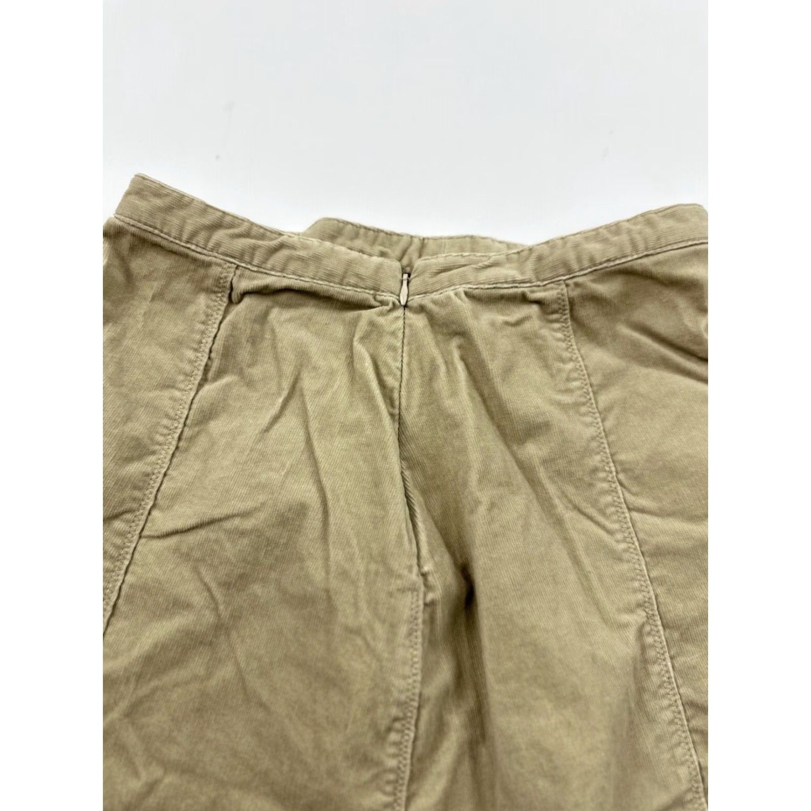 Vintage HORNY TOAD Skirt Women's L Khaki Corduroy A-Line Knee Length Beige Cotton Elastane Pull On Size 36" / US 14 / IT 50 - 6 Thumbnail