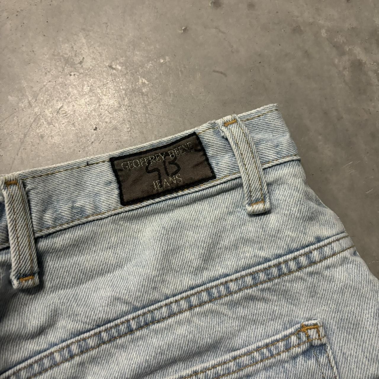 Japanese Brand × Vintage Crazy Vintage Y2K/2000s Baggy Light Wash Denim Skater Jean Shorts Jorts! Size US 40 / EU 56 - 5 Thumbnail