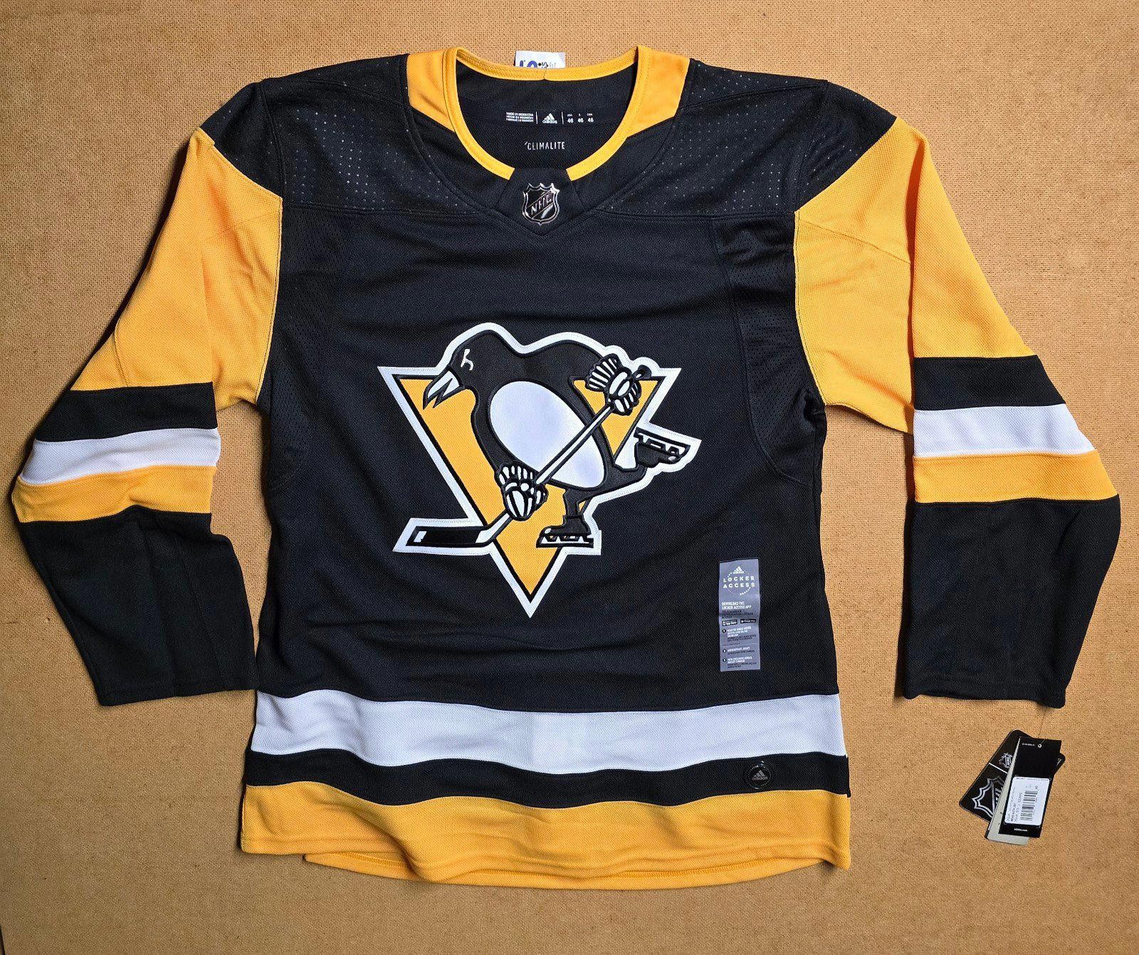 Adidas Authentic Adidas Pittsburgh Penguins Home Jersey Size 46 NWT Size US S / EU 44-46 / 1 - 1 Thumbnail