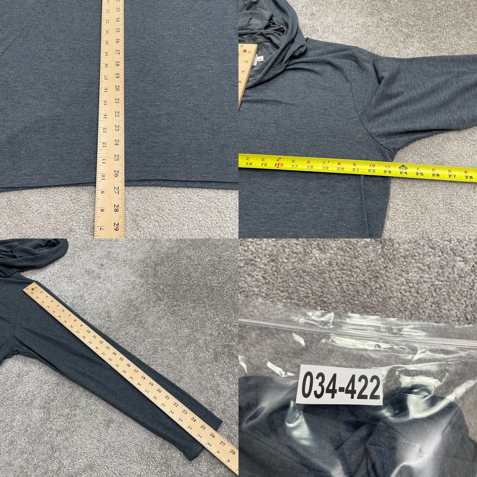 Vintage Thread Wave Hoodie Shirt Mens Large Gray Long Sleeve Pullover Outdoor Casual Top Size US L / EU 52-54 / 3 - 8 Thumbnail