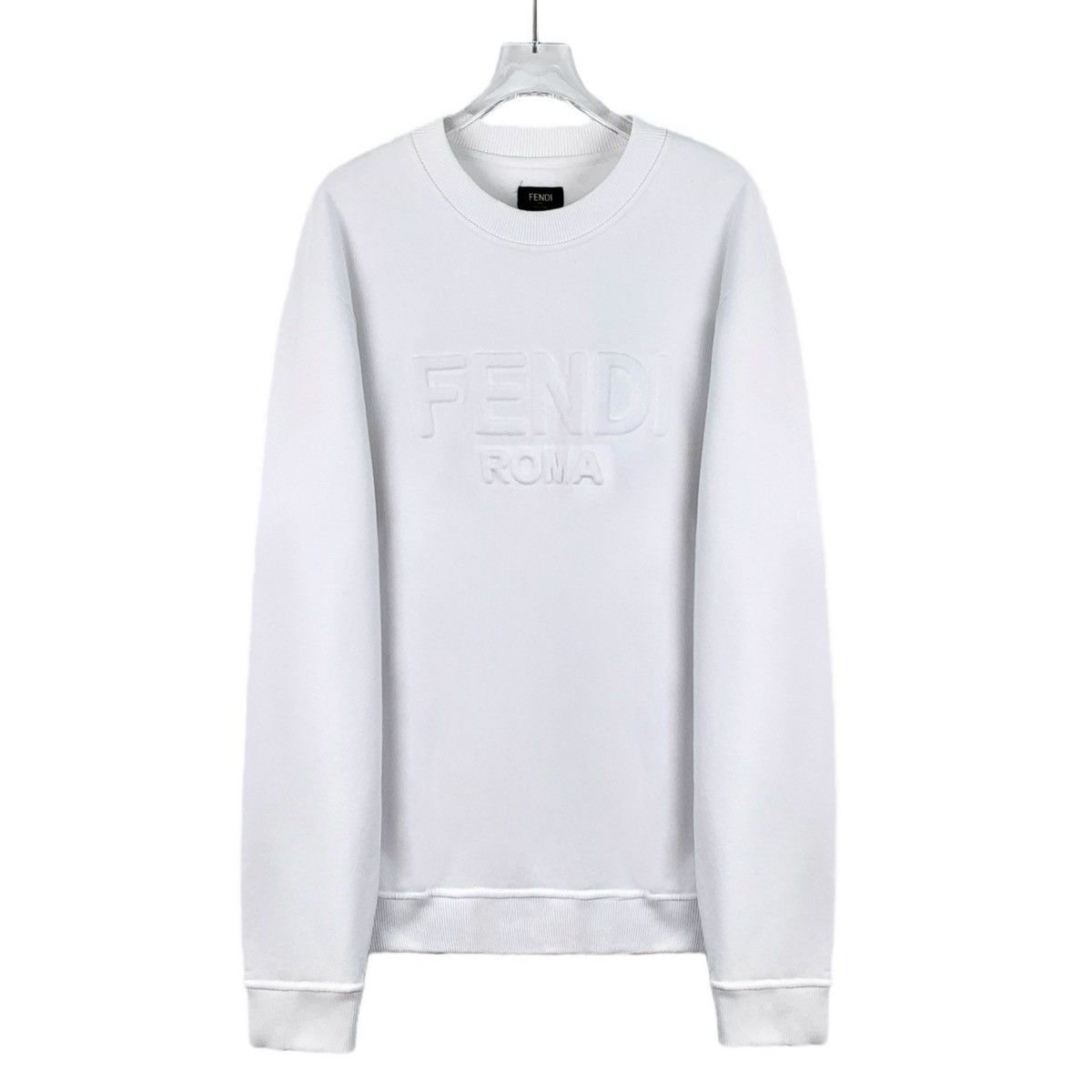 Fendi Fendi Logo Letter Embossed Long Sleeve Sweatshirt K26WX Size US XL / EU 56 / 4 - 1 Thumbnail