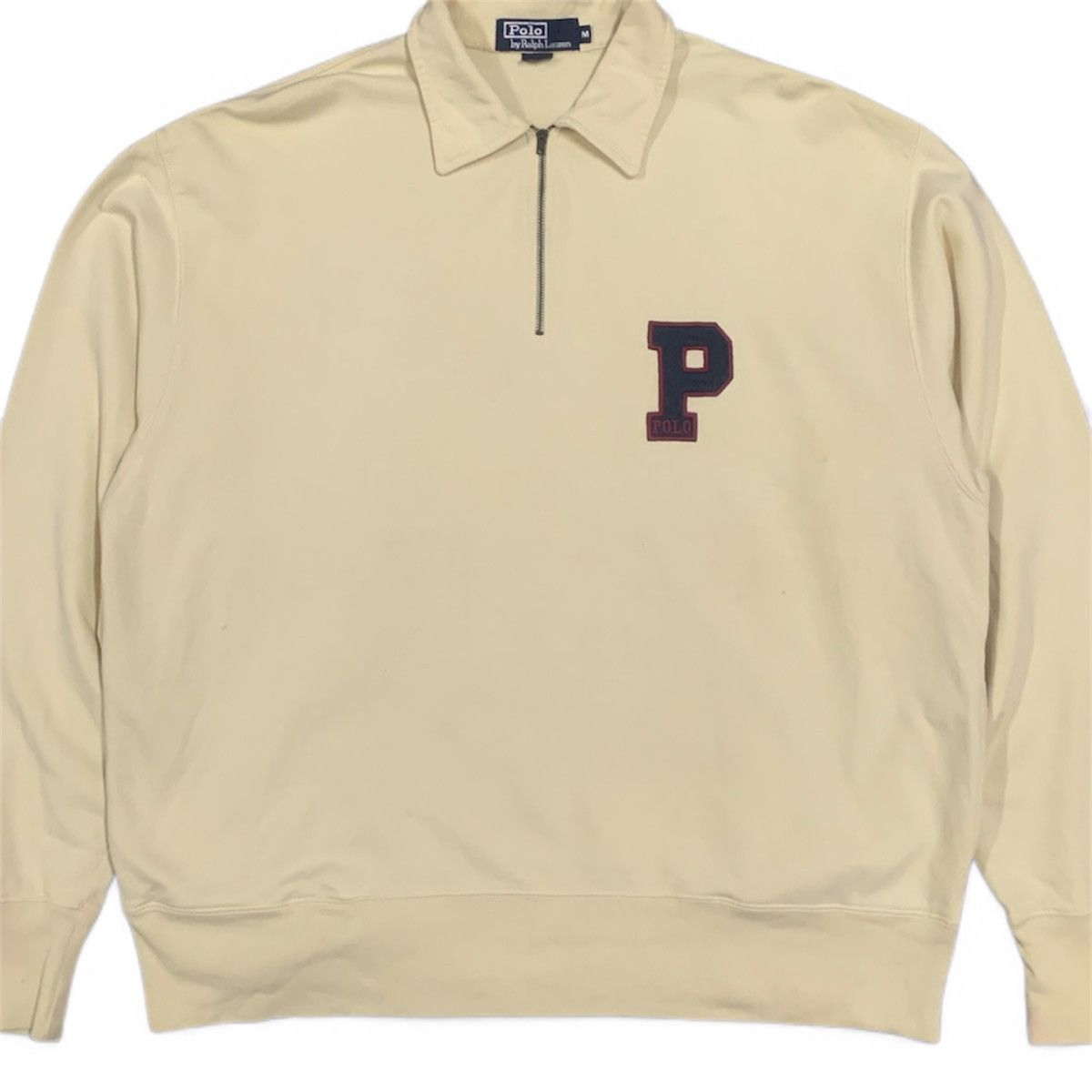 Polo Ralph Lauren Vtg Polo Ralph Lauren P Logo 1/4 Zipper Sweatshirt Size US M / EU 48-50 / 2 - 3 Thumbnail
