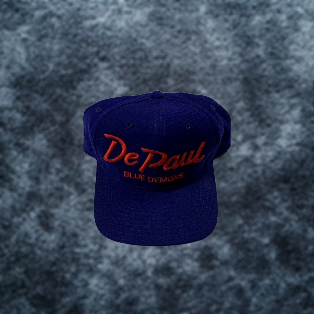 Sports Specialties VINTAGE DePaul Blue Demons Chicago Sports Specialties Wool Script Hat Cap Vtg Size ONE SIZE - 1 Thumbnail