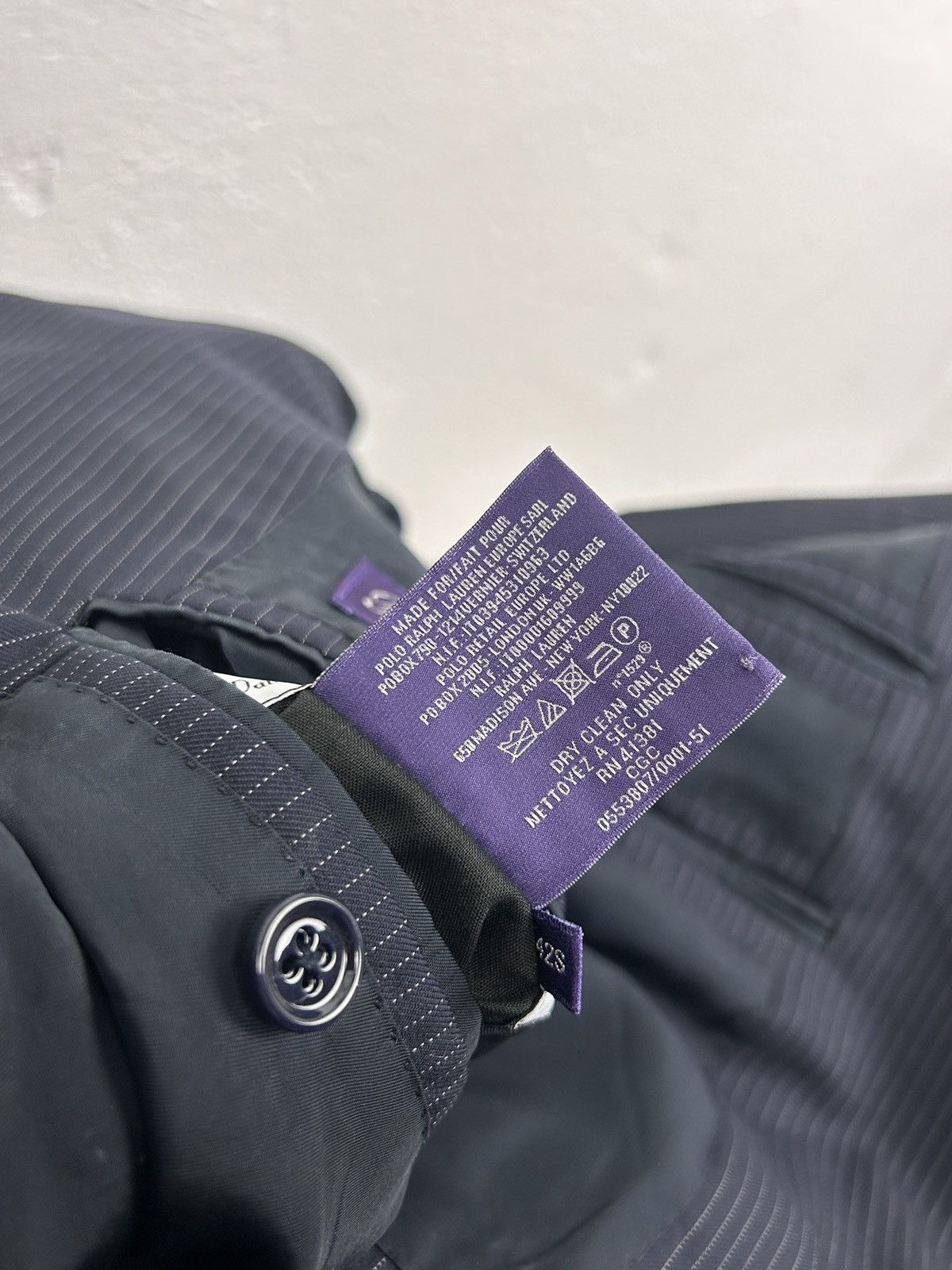Polo Ralph Lauren Ralph Lauren Purple Label Striped Wool Blazer Size 42S Size 42S - 13 Thumbnail