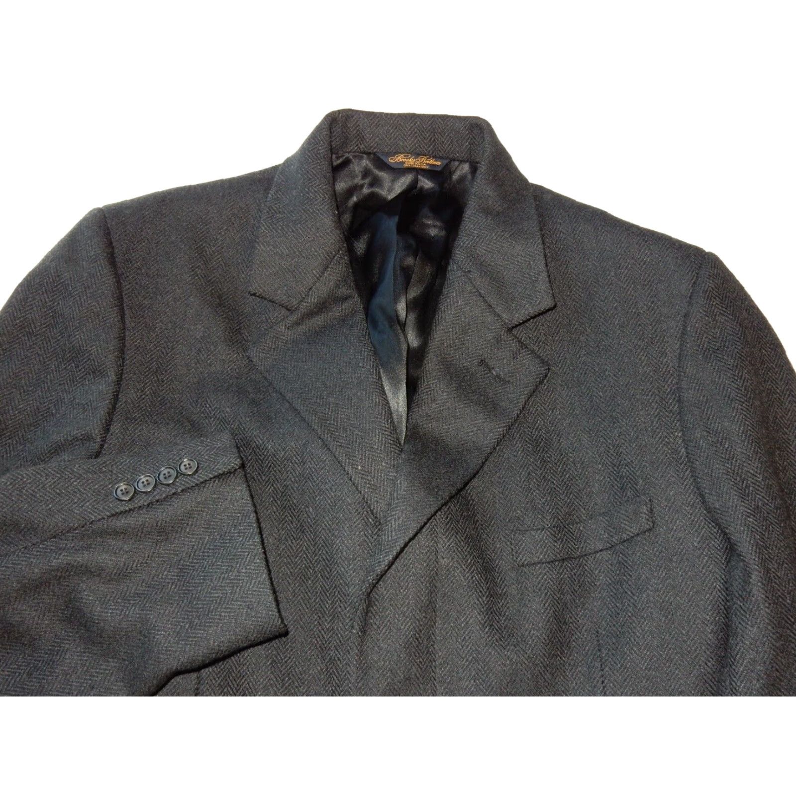 Dior Vintage Brooks Brothers Men's Wool Trench Coat Size L Gray Classic 90s Mens Size US L / EU 52-54 / 3 - 3 Thumbnail