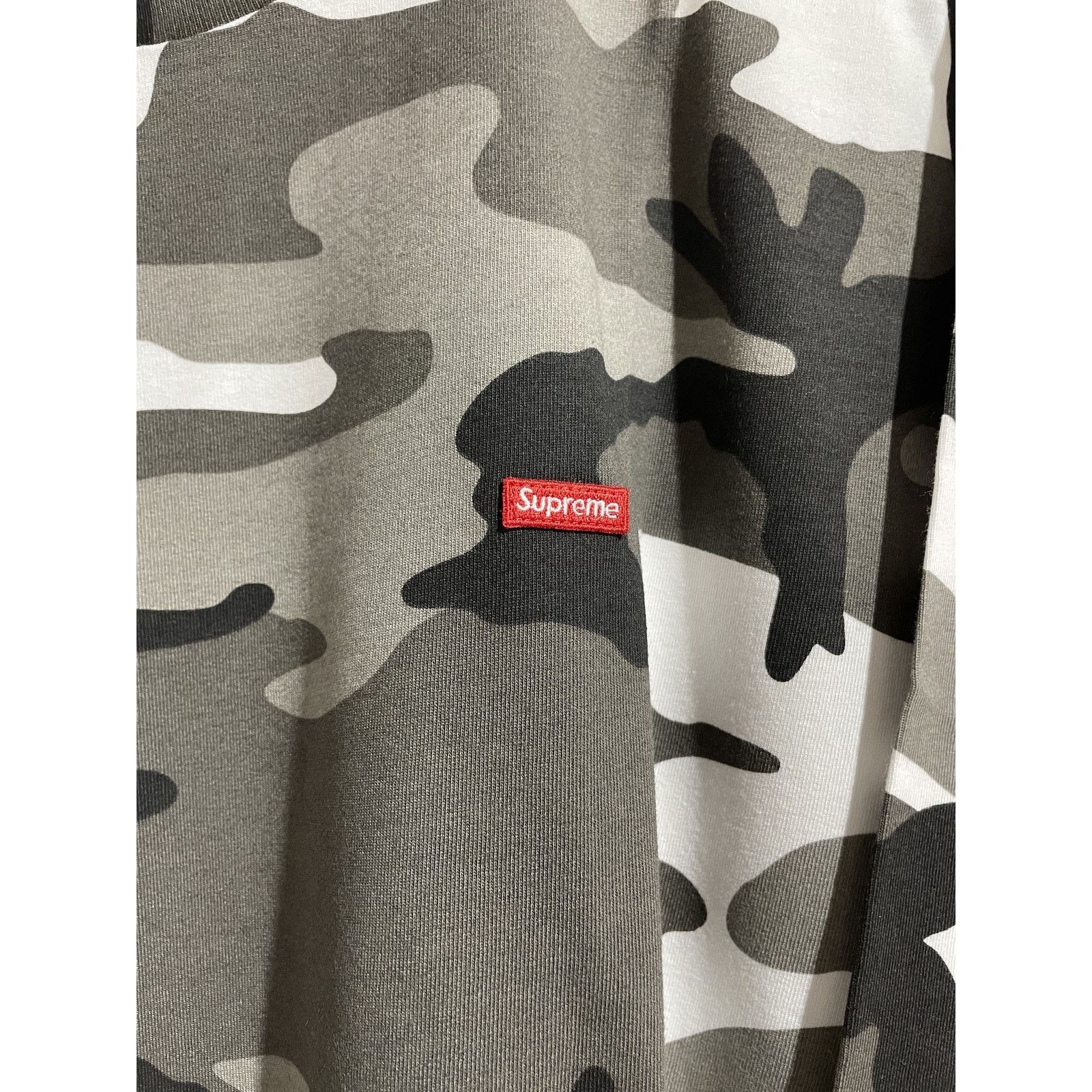 SUPREME SMALL BOX LOGO SNOW CAMO L/S TOP SIZE XXL NEW - www 