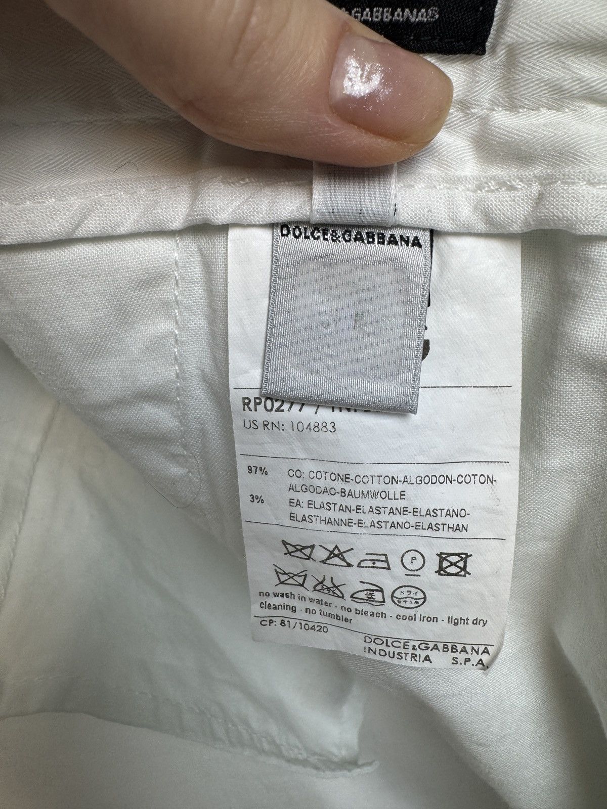 Dolce & Gabbaba white striped cotton luxury shorts size 50