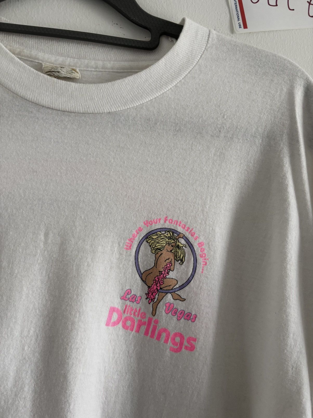 Vintage 90s little darlings strip club t shirt Size US XL / EU 56 / 4 - 11 Thumbnail