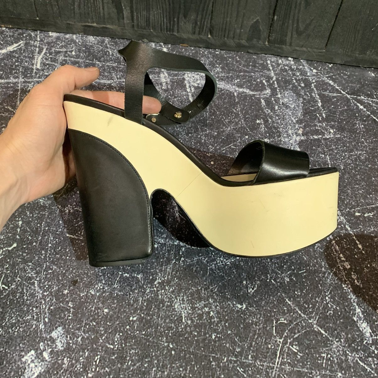 Chanel Women's CHANEL Ankle Strap Platform Sandals Leather Size 40 Size US 10 / IT 40 - 9 Thumbnail