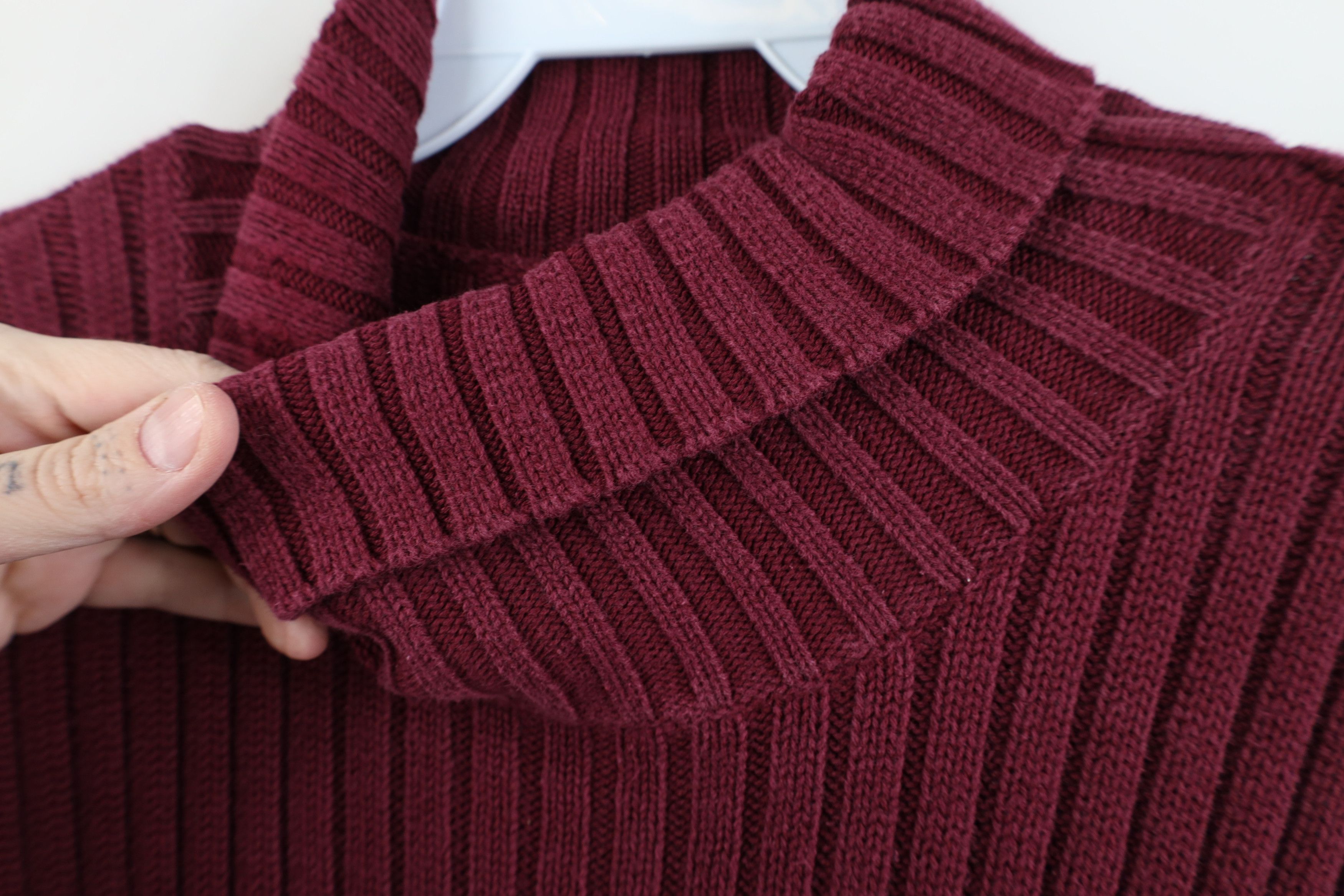 Vintage Vintage 90s Streetwear Heavy Ribbed Knit Turtleneck Sweater Size US M / EU 48-50 / 2 - 5 Thumbnail