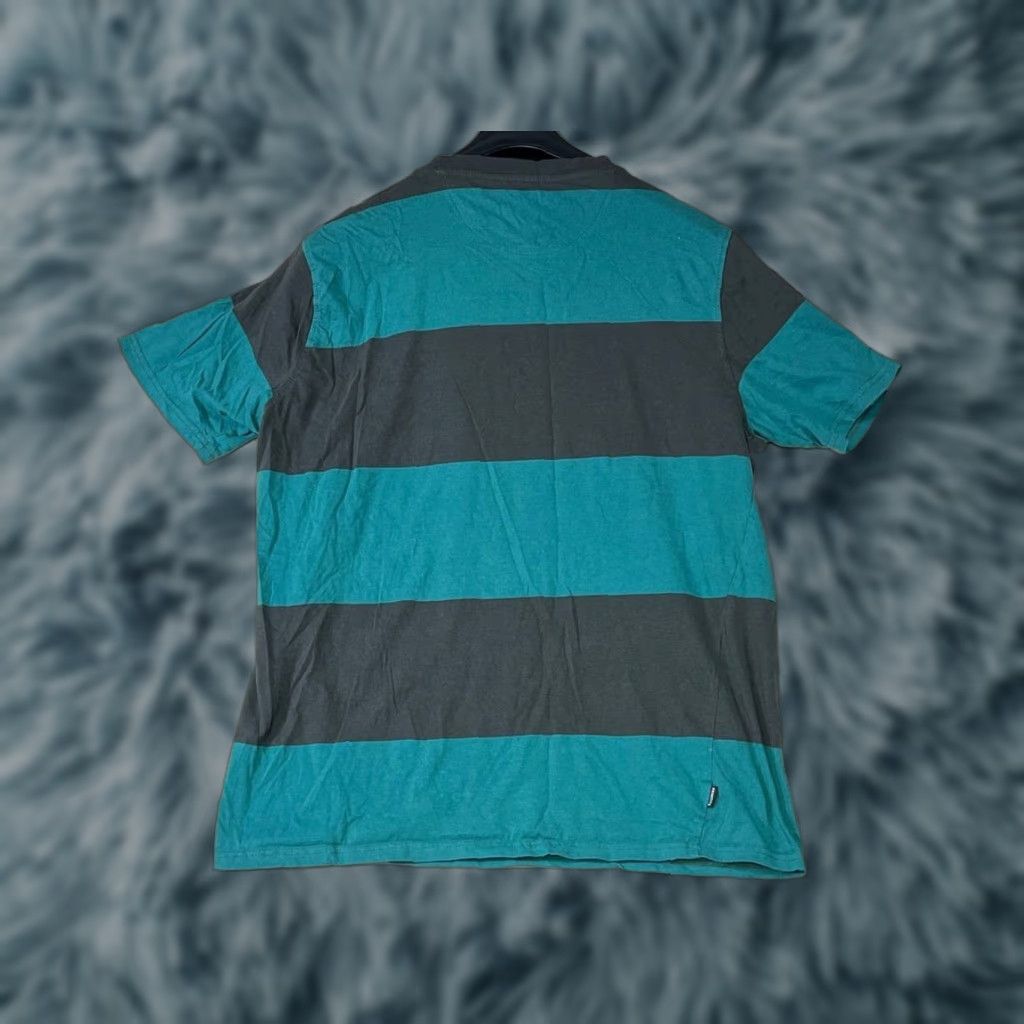 Primitive Primitive Shirt Mens L Colorblock Short Sleeve Pullover Blue Gray Wide Striped Cotton Casual Size US L / EU 52-54 / 3 - 1 Thumbnail