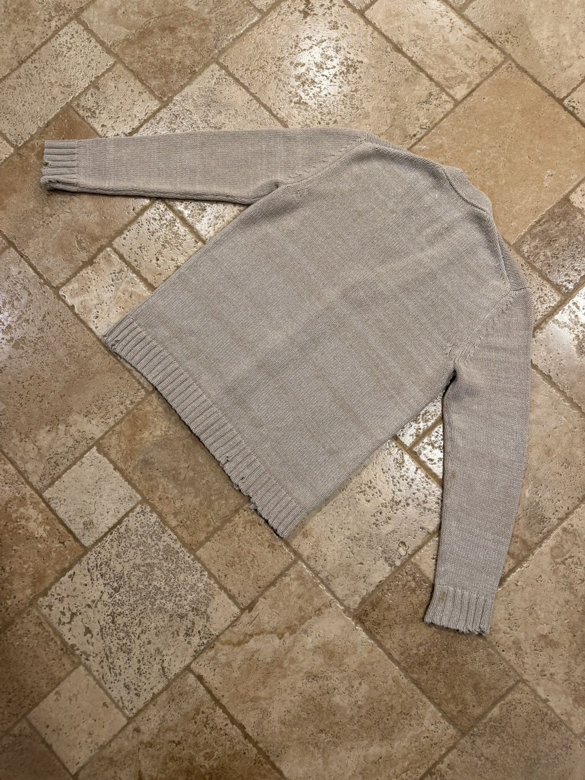 Maison Margiela Maison Margiela SS22 Ditressed Neutrals Cardigan Sweater Size US S / EU 44-46 / 1 - 10 Thumbnail