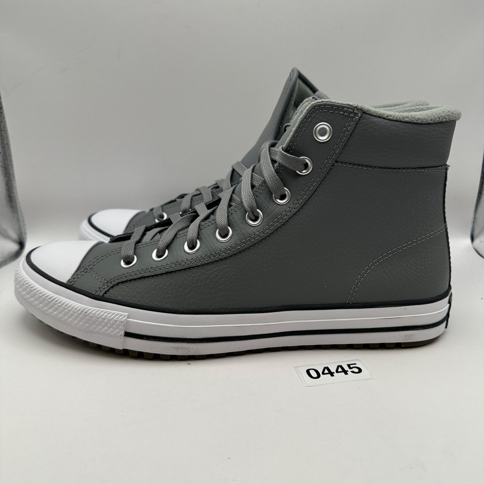 Converse CONVERSE Mens' 11 All Star Hi Top Leather Gray Winterized Size US 11 / EU 44 - 3 Thumbnail