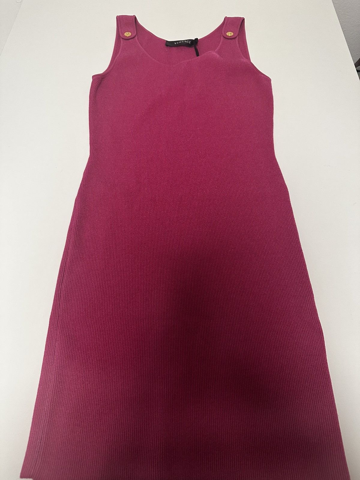 Versace Versace Pink Knit Mini Dress Size M / US 6-8 / IT 42-44 - 2 Thumbnail