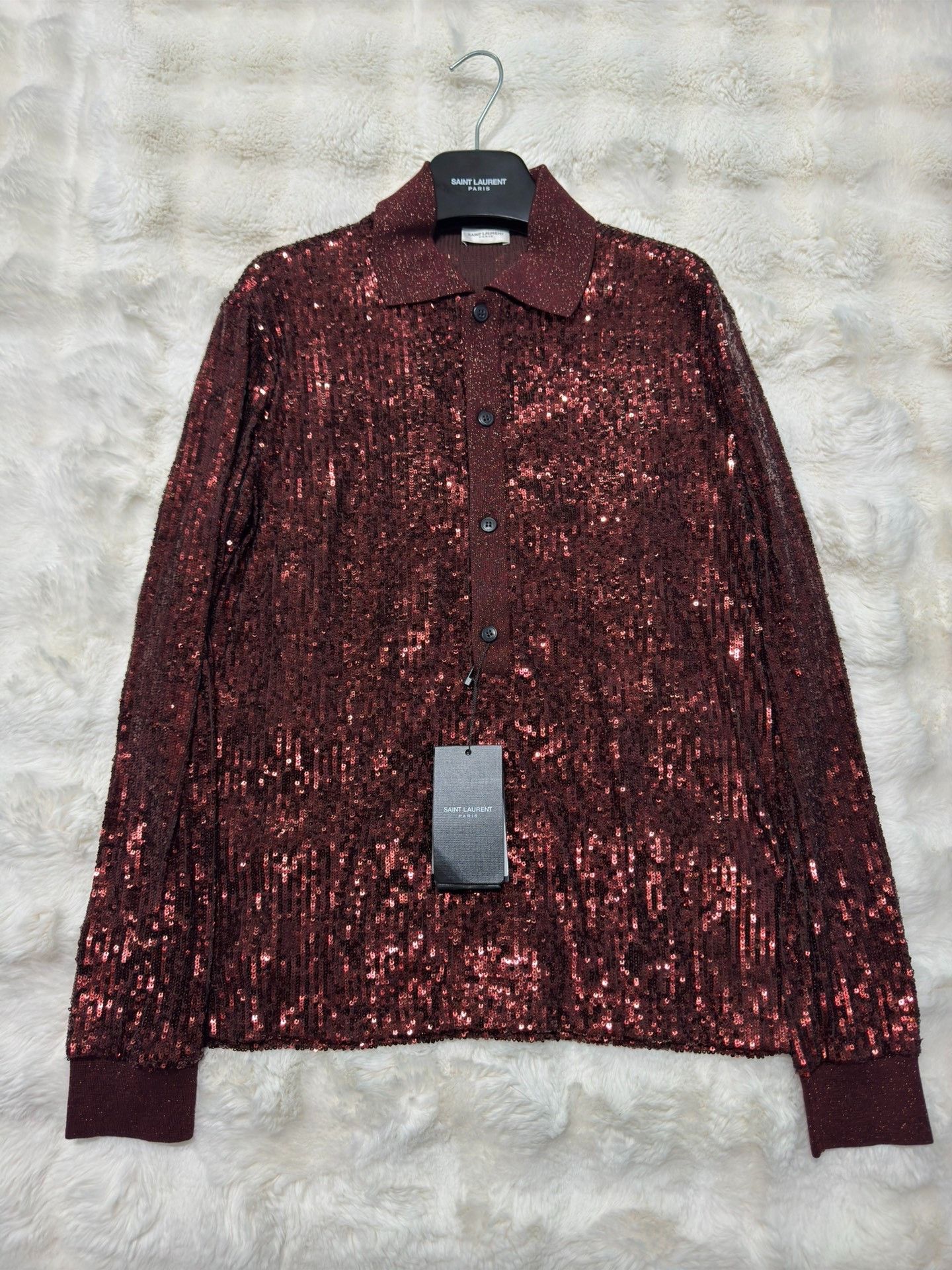 Saint Laurent Paris Saint laurent Beaded sequin shirt 2501-Nextarrow Size US M / EU 48-50 / 2 - 3 Thumbnail