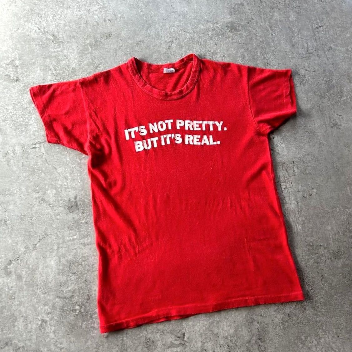 Russell Athletic VINTAGE Russell Athletic Sportswear Red Graphic Message T-Shirt L Made in USA 70s 80s Size US L / EU 52-54 / 3 - 3 Thumbnail