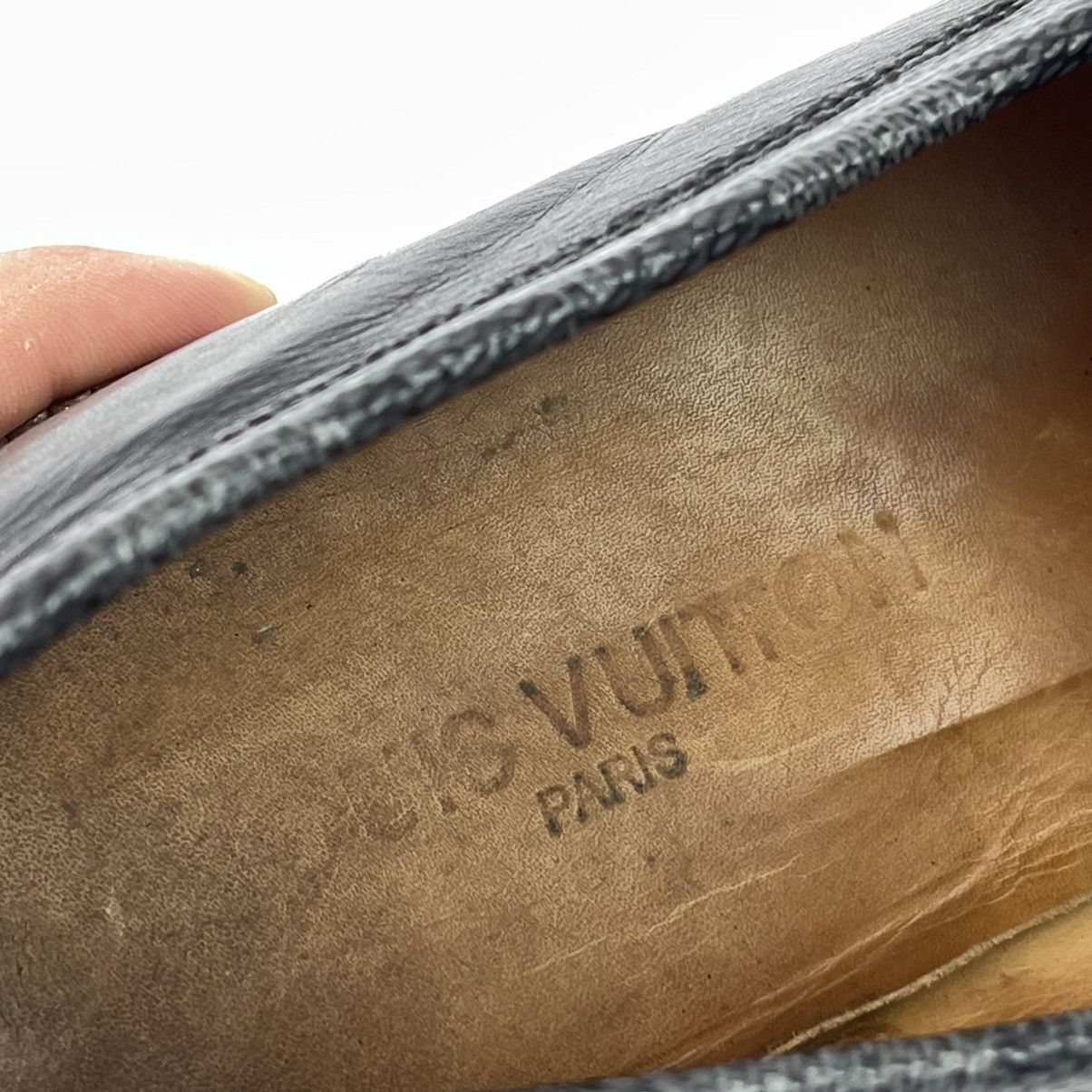Louis Vuitton Louis Vuitton Vintage Penny Leather Loafer Black FD0153 Rare Size US 11 / EU 44 - 13 Thumbnail