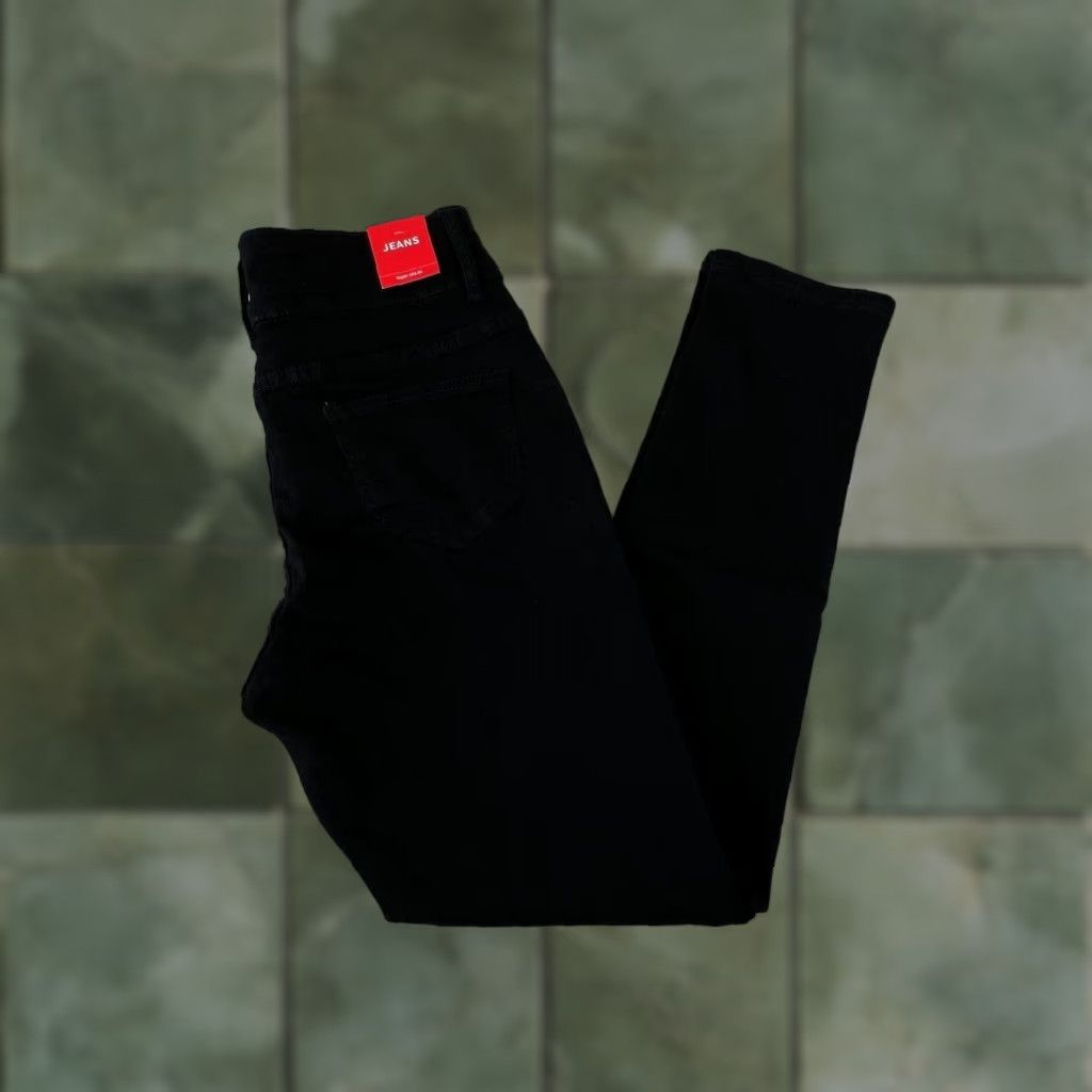 Vintage Galmint Women's Black Skinny Jeans Size 8 Mid Rise Stretch Denim Casual Size 30" / US 8 / IT 44 - 1 Thumbnail