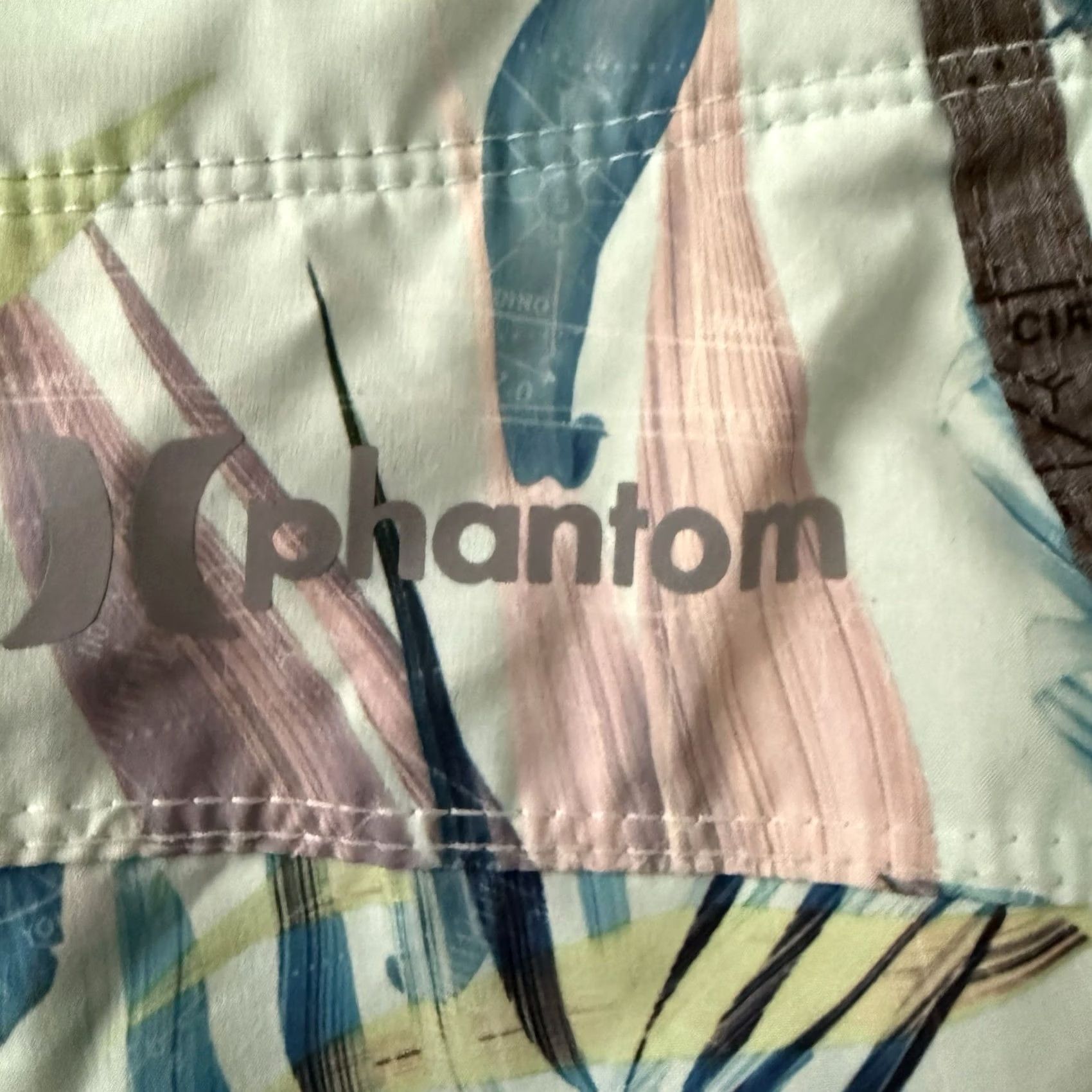 Hurley Hurley Phantom Board Shorts Mens 31 Blue Green Floral Drawstring Zip Pocket Faux-Fly Quick Dry Beach Surf Size US 31 - 4 Thumbnail