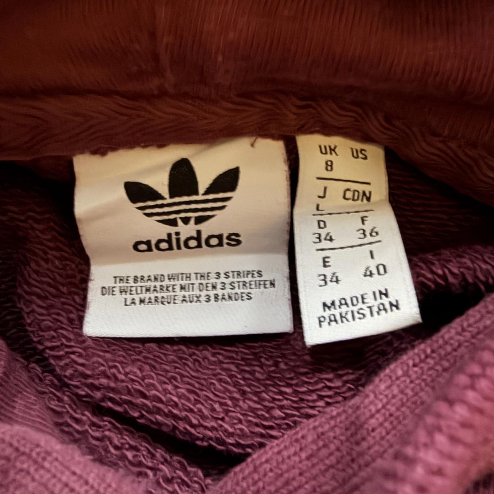 Adidas Adidas Burgundy Hoodie Y2K Size S / US 4 / IT 40 - 3 Thumbnail