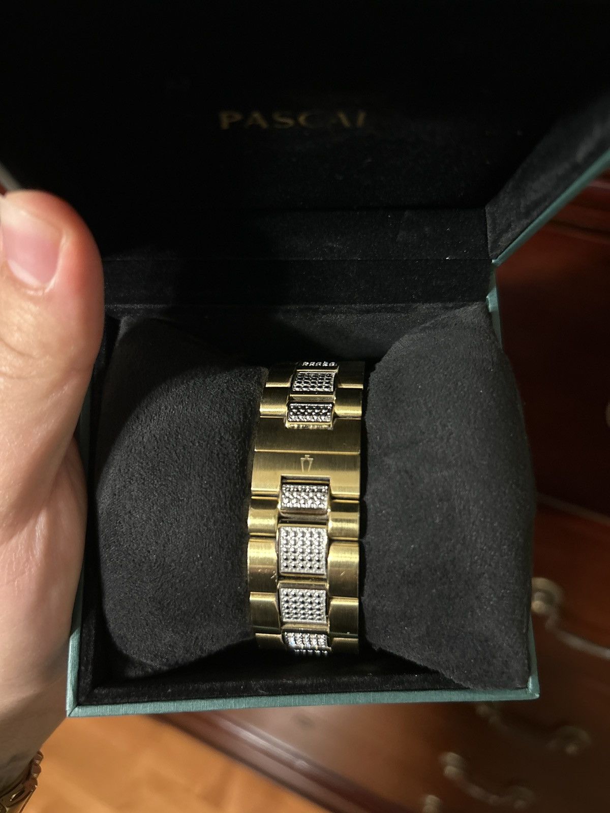 Citizen Gold Citizen watch with navy blue face and crystals Size ONE SIZE - 3 Thumbnail