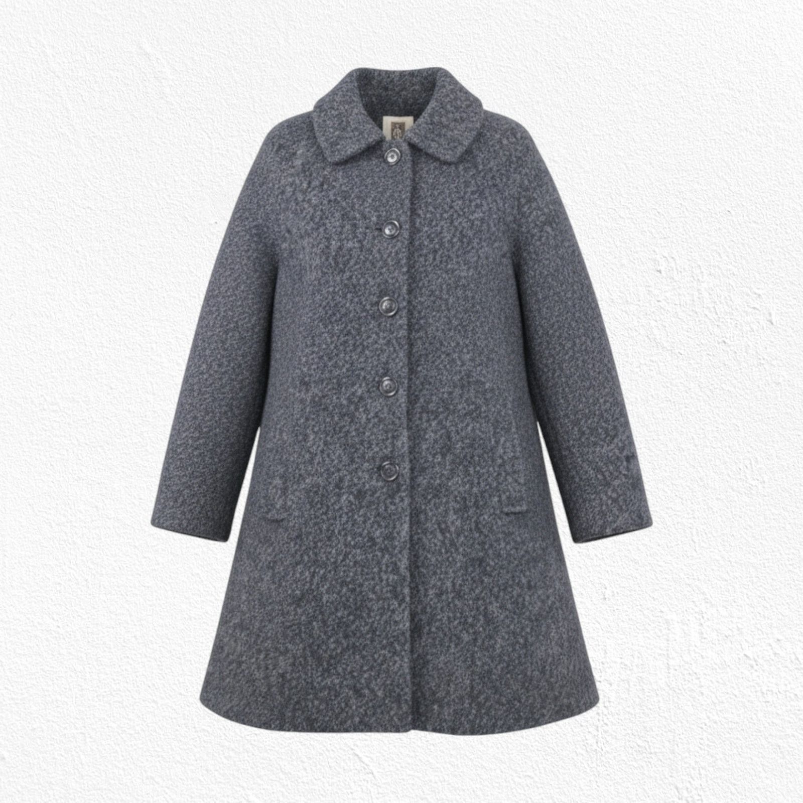 Y2K Anne Klein Charcoal Gray Wool Blend Peacoat Size XXL