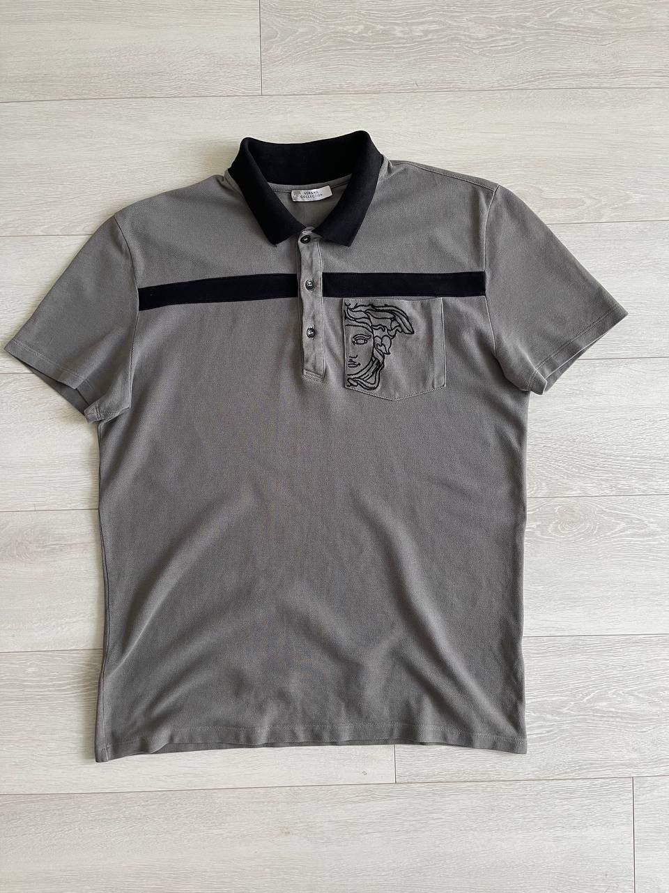 Versace × Versace Jeans Couture × Versus Versace Versace Collection Gray Polo Shirt Size US L / EU 52-54 / 3 - 1 Thumbnail