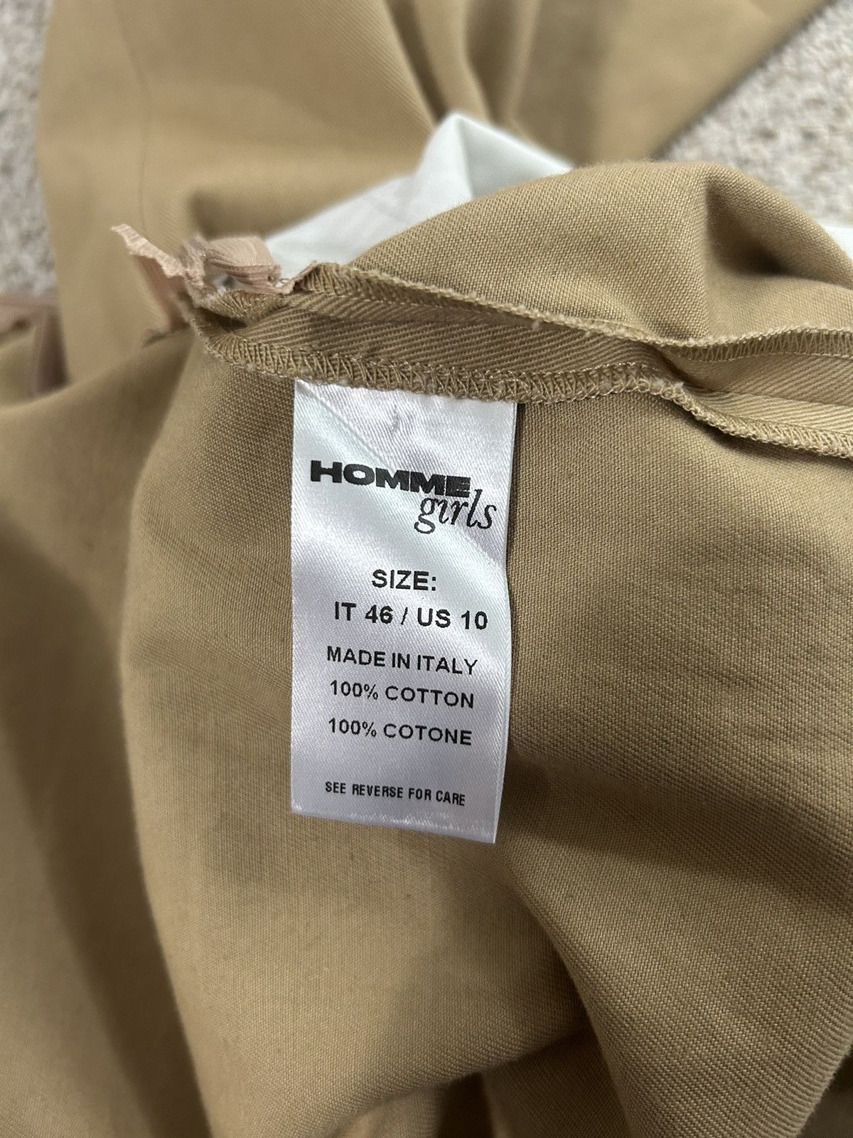 Designer ‘Homme Girls’ Elastic Waist Band Wide Leg Trousers Size US 32 / EU 48 - 6 Thumbnail